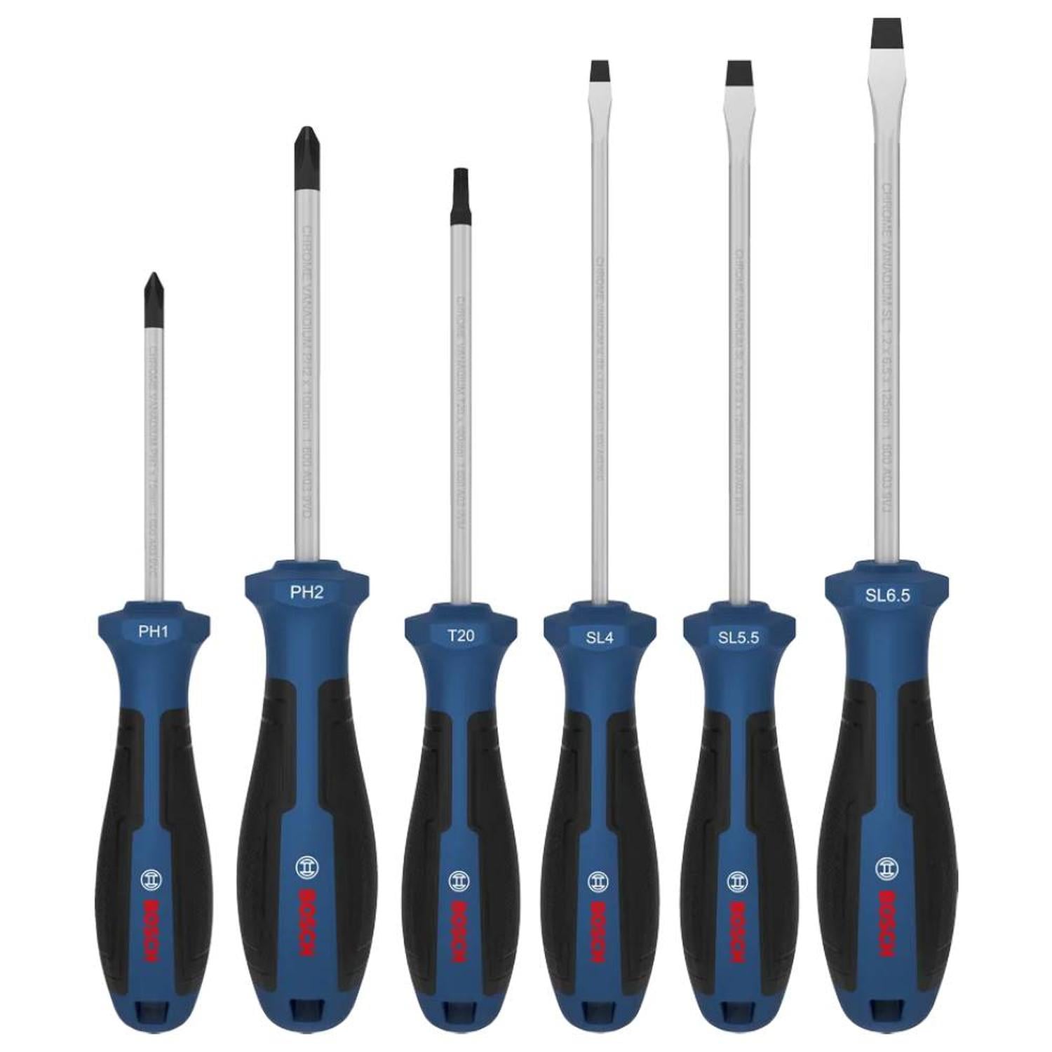 JUEGO DESTORNILLADOR PH/TX/SL 6 PZ BOSCH 1600.A03.9PJ-000 - 1