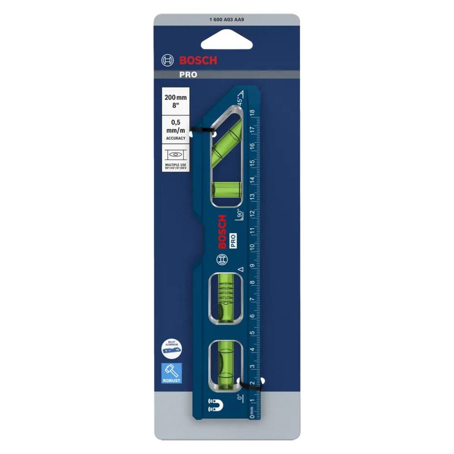 NIVEL TORPEDO MAGNETICO 4 BURBUJAS 8' BOSCH 1600.A03.AA9-000 - 5