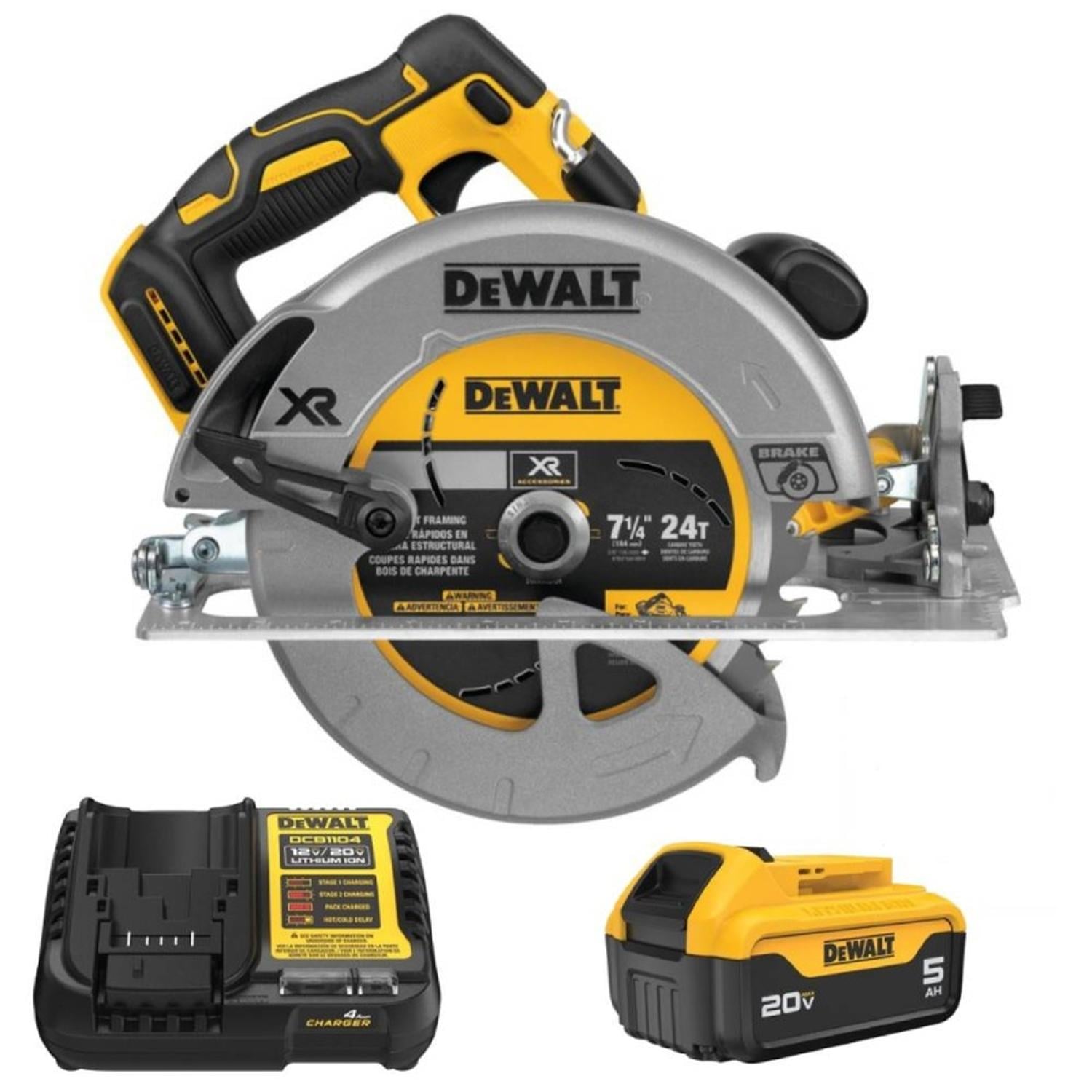 SIERRA CIRCULAR 71/4' 5500RPM BARETOOL DCS570B + BATERÍA 20V 5.0AH DCB205-B3 + CARGADOR 12V / 20V DC - 1