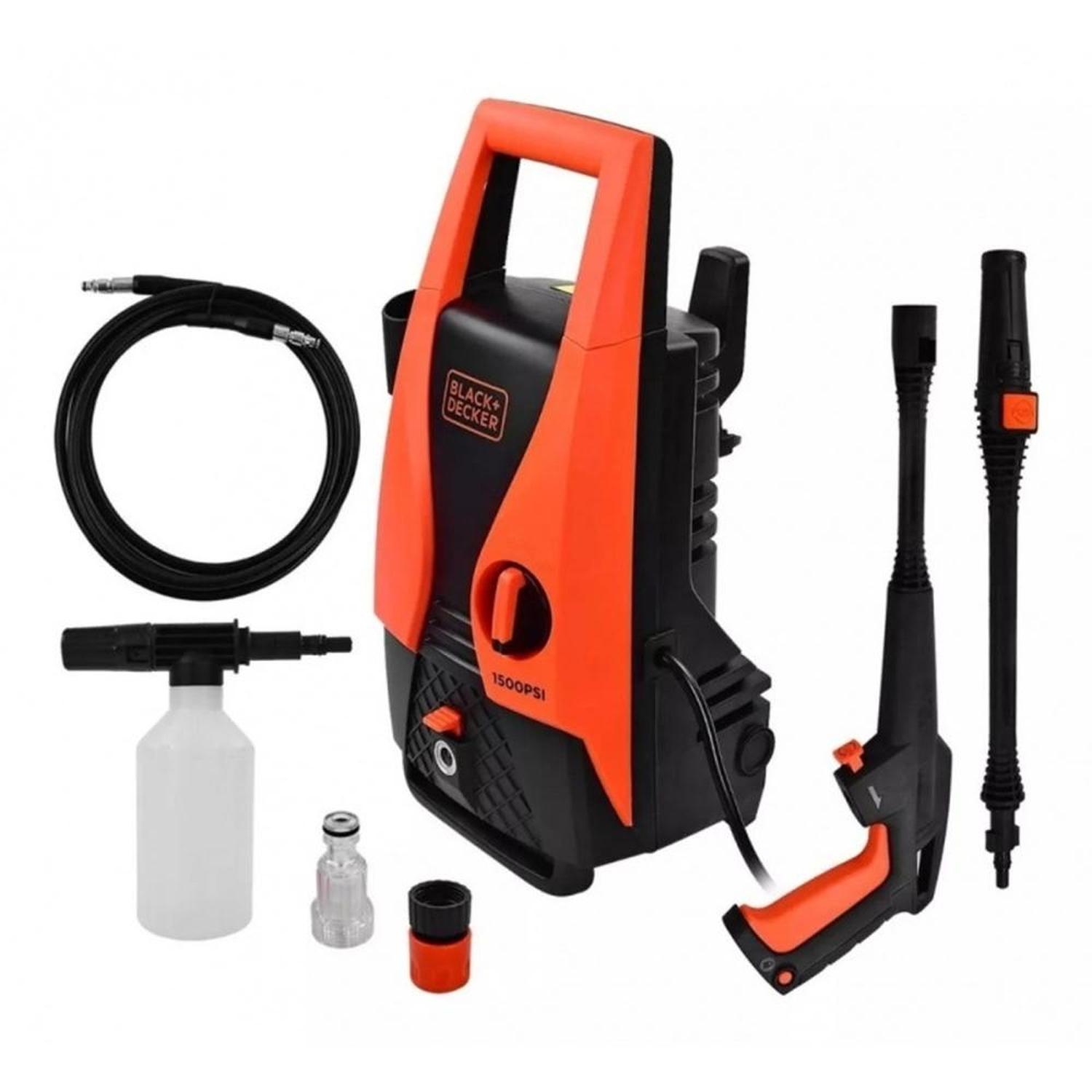 PULIDORA ORBITAL 10' 120W + 3 BONETES + HIDROLAVADORA DE ALTA PRESIÓN 1400W BLACK + DECKER PW1450TD- - 2