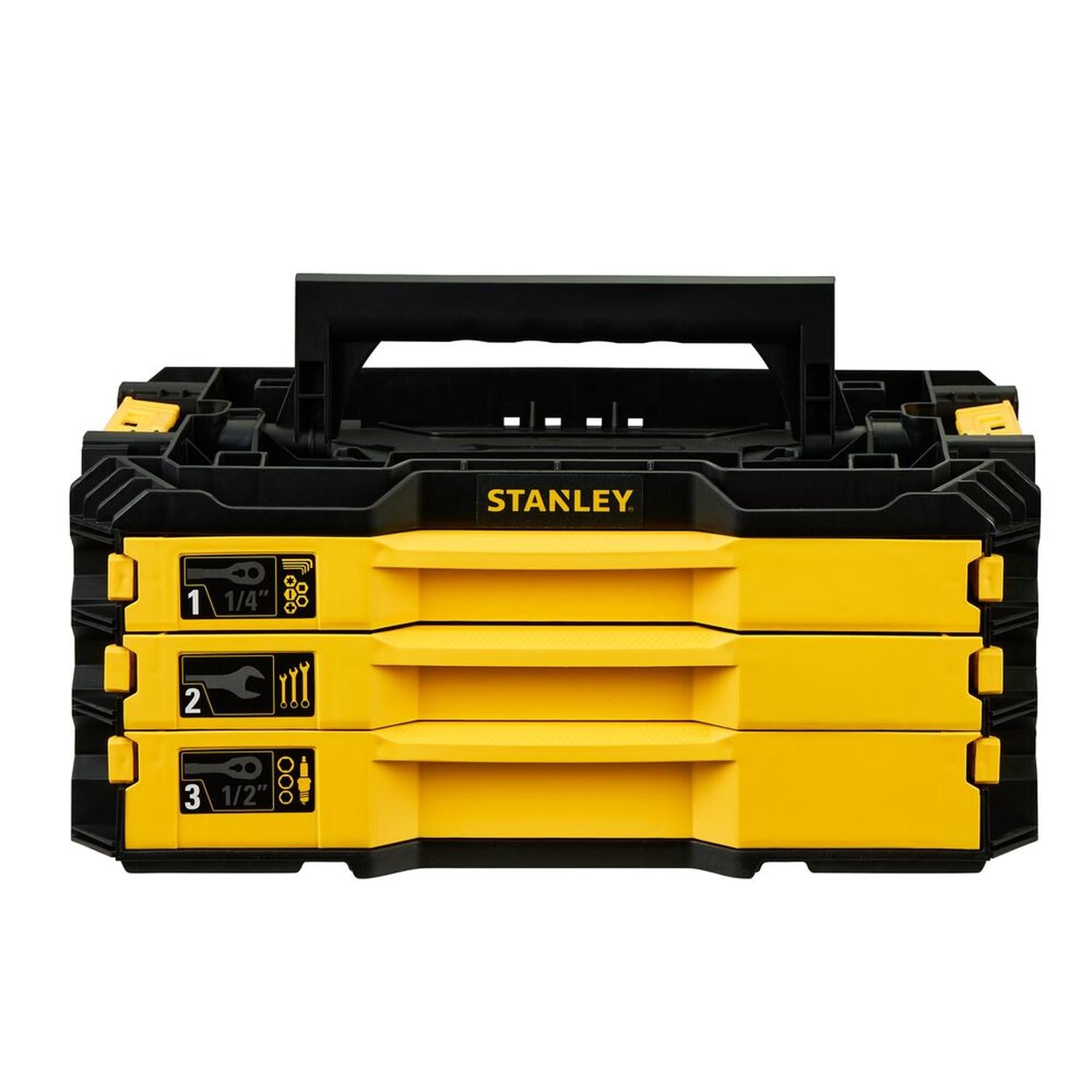 JUEGO DE HERRAMIENTAS 1/4' - 1/2' 3 GAVETAS 126 PIEZAS STANLEY STMT98107-LA - 3