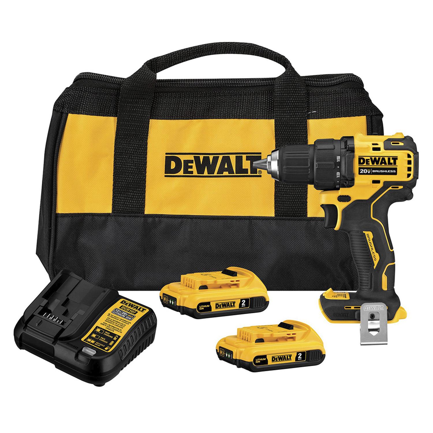 TALADRO ATORNILLADOR 1/2' 20V XR 2 BAT + SET DE ATORNILLADORES 100 PZ DEWALT DCD708D2-K10 - 3