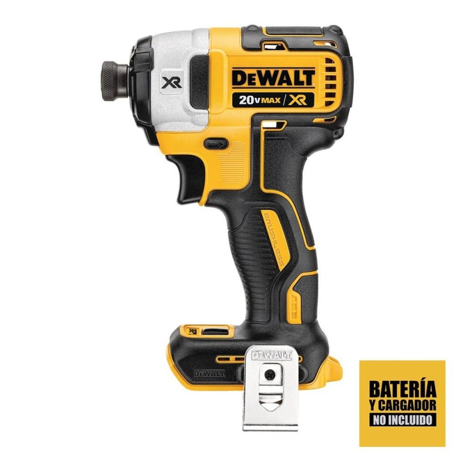 ATORNILLADOR DE IMPACTO 1/4' HEX 20V XR BARETOOL DEWALT DCF887B-B3 - 1