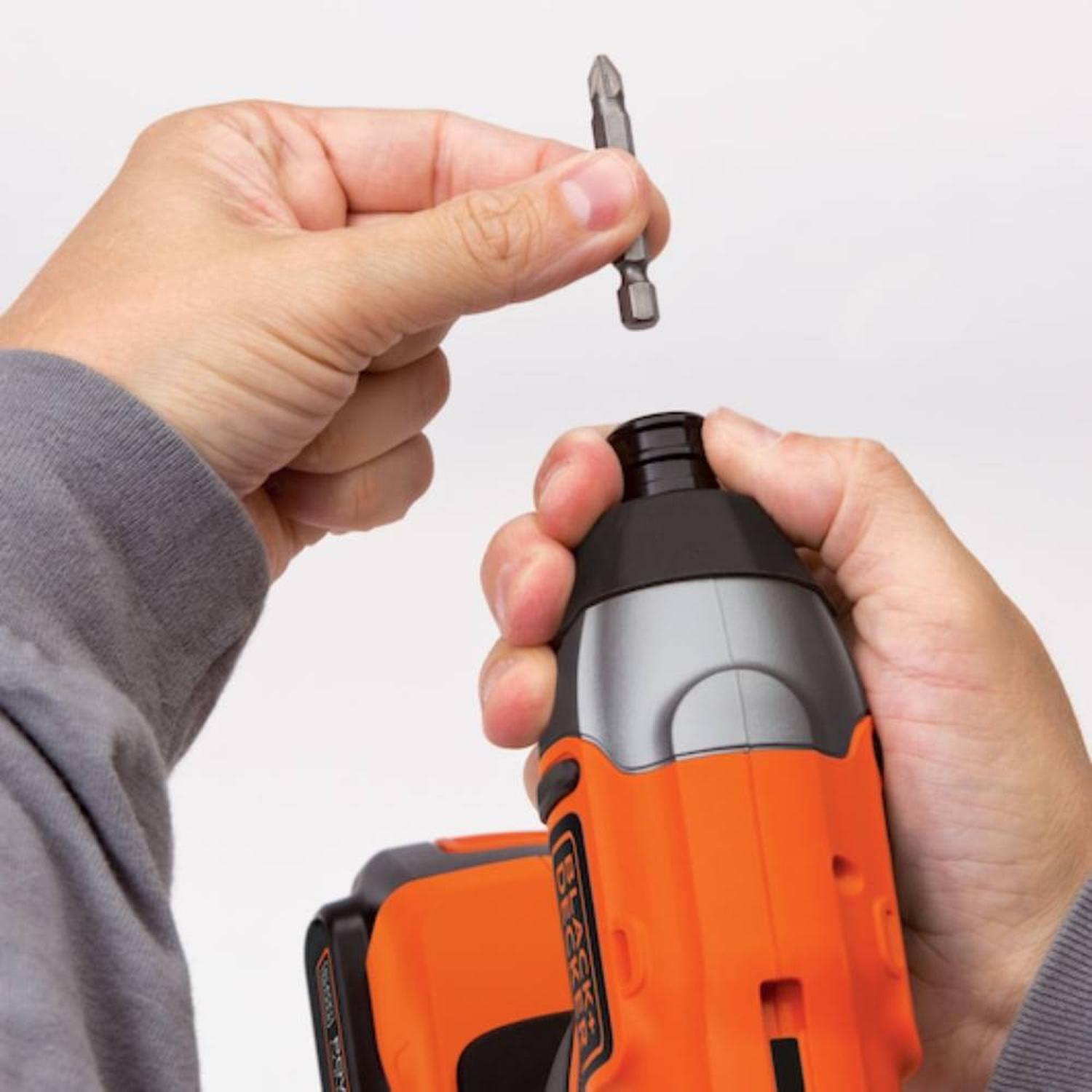 ATORNILLADOR DE IMPACTO 1/4' HEX 20V INC 1 BAT Y CARG BLACK Y DECKER BDCI20C - 4