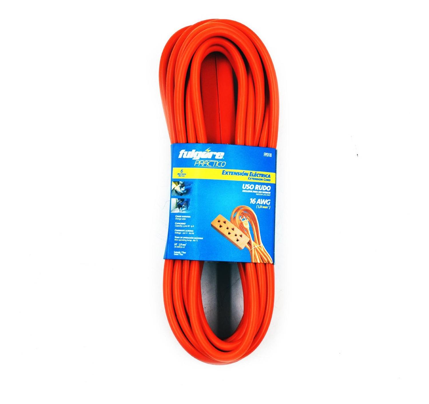 EXTENSIÓN USO RUDO NARANJA 6MTS CALIBRE 2X16 FP0110 FULGORE - 1