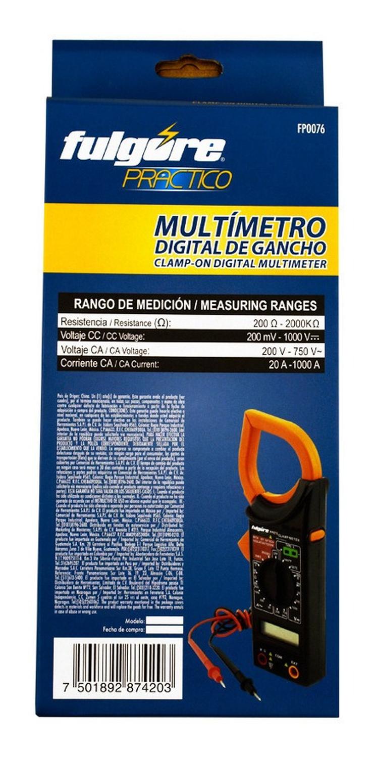 MULTIMETRO DIGITAL GANCHO FULGORE FP0076 - 4