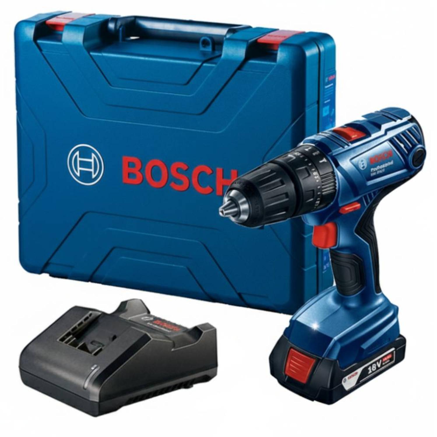 TALADRO PERCUTOR 1/2' 18V + 1 BAT 2.0 AH Y CARG BOSCH GSB 180-LI 0601.9F8.3E4-000 - 1