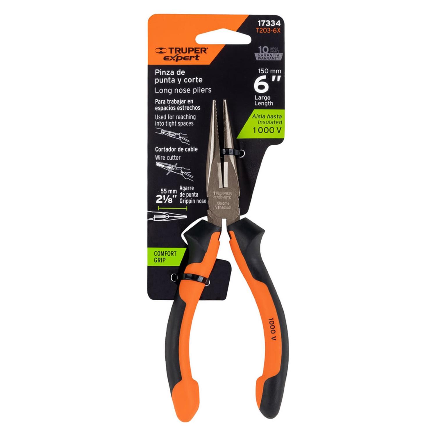 ALICATE DE CORTE PUNTA 6' CONFORT GRIP TRUPER 17334 - 2