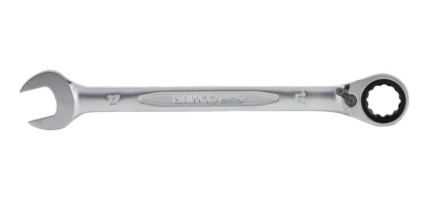LLAVE MIXTA MILIMETRICA ACABADO CROMADO C/ RACHET 17MM BAHCO - 2