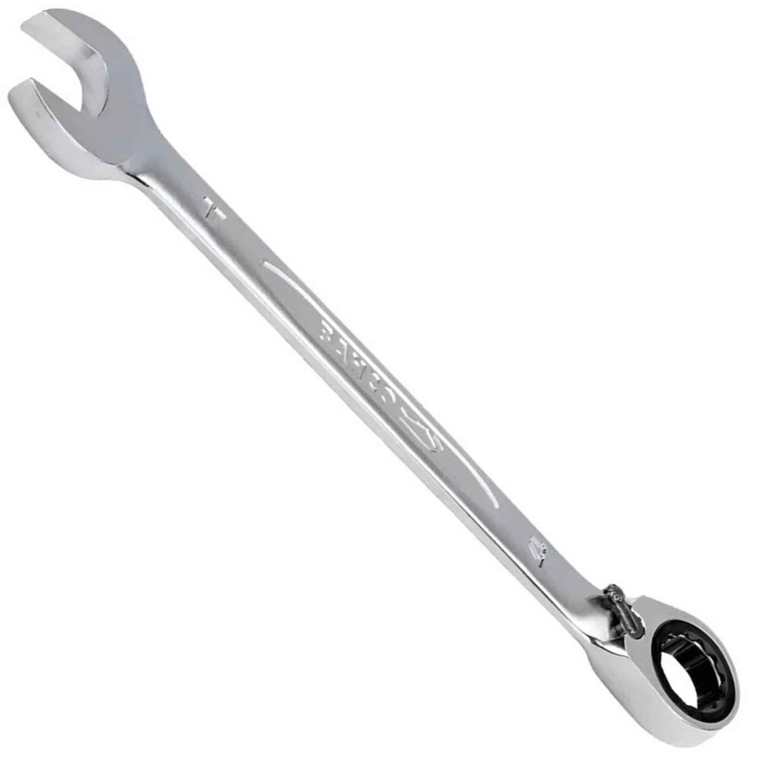 LLAVE MIXTA MILIMETRICA ACABADO CROMADO C/ RACHET 10MM BAHCO - 1