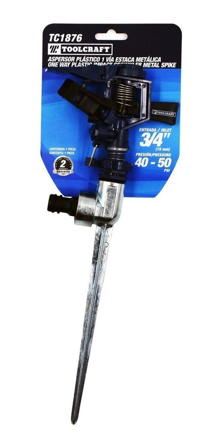ASPERSOR DE PLASTICO CON ESTACA DE METAL 1 VIA TOOLCRAFT - 1