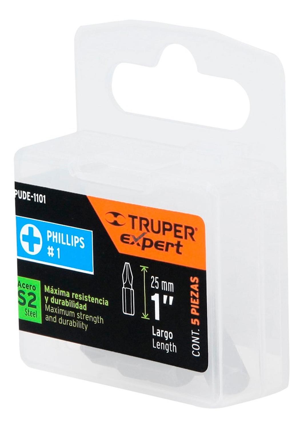SET PUNTA PARA DESARMADOR 5PZ PH1 LARGO 1 TRUPER 12140 - 3