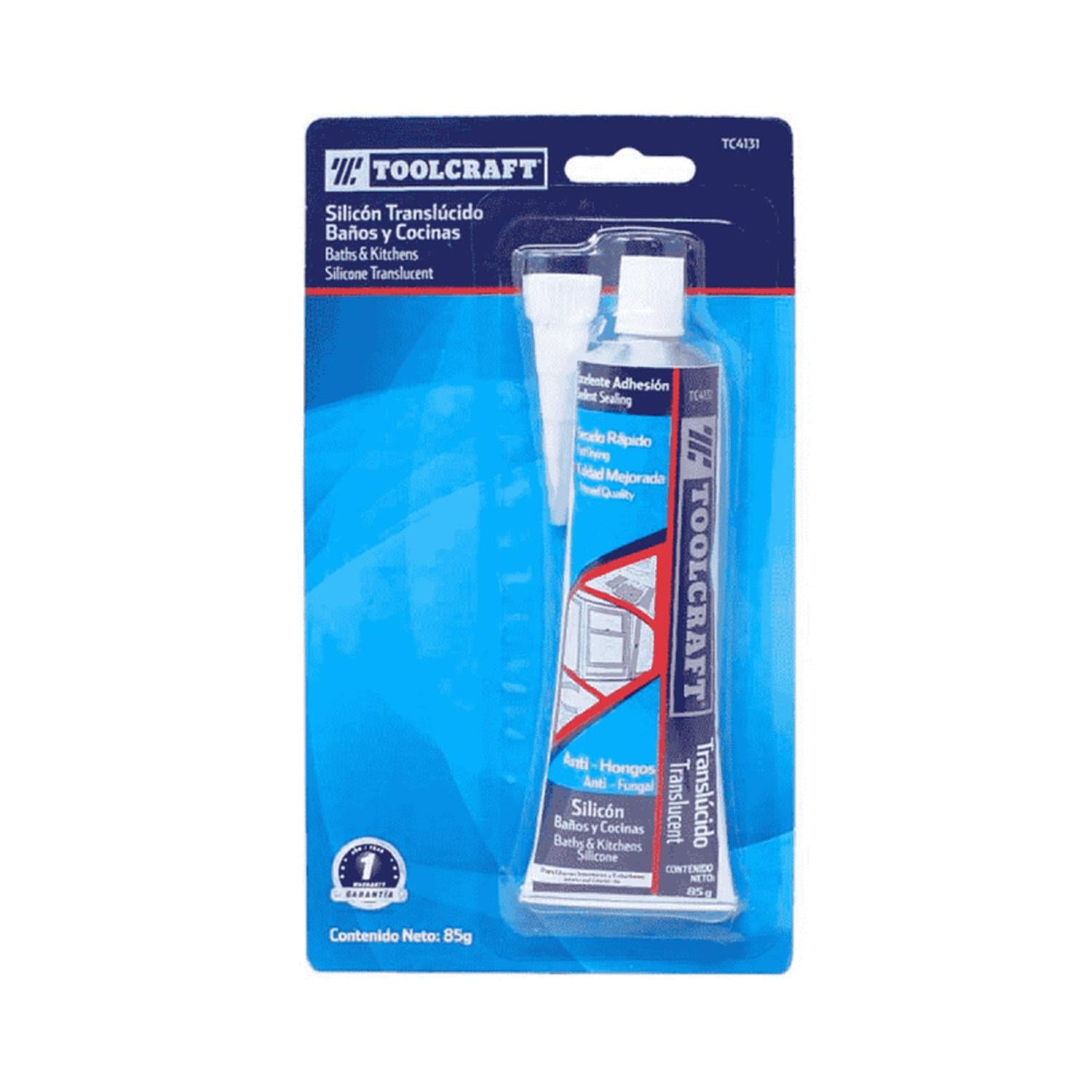 SILICÓN TRANSPARENTE BAÑO COCINAS 85GR TOOLCRAFT TC4131 - 1