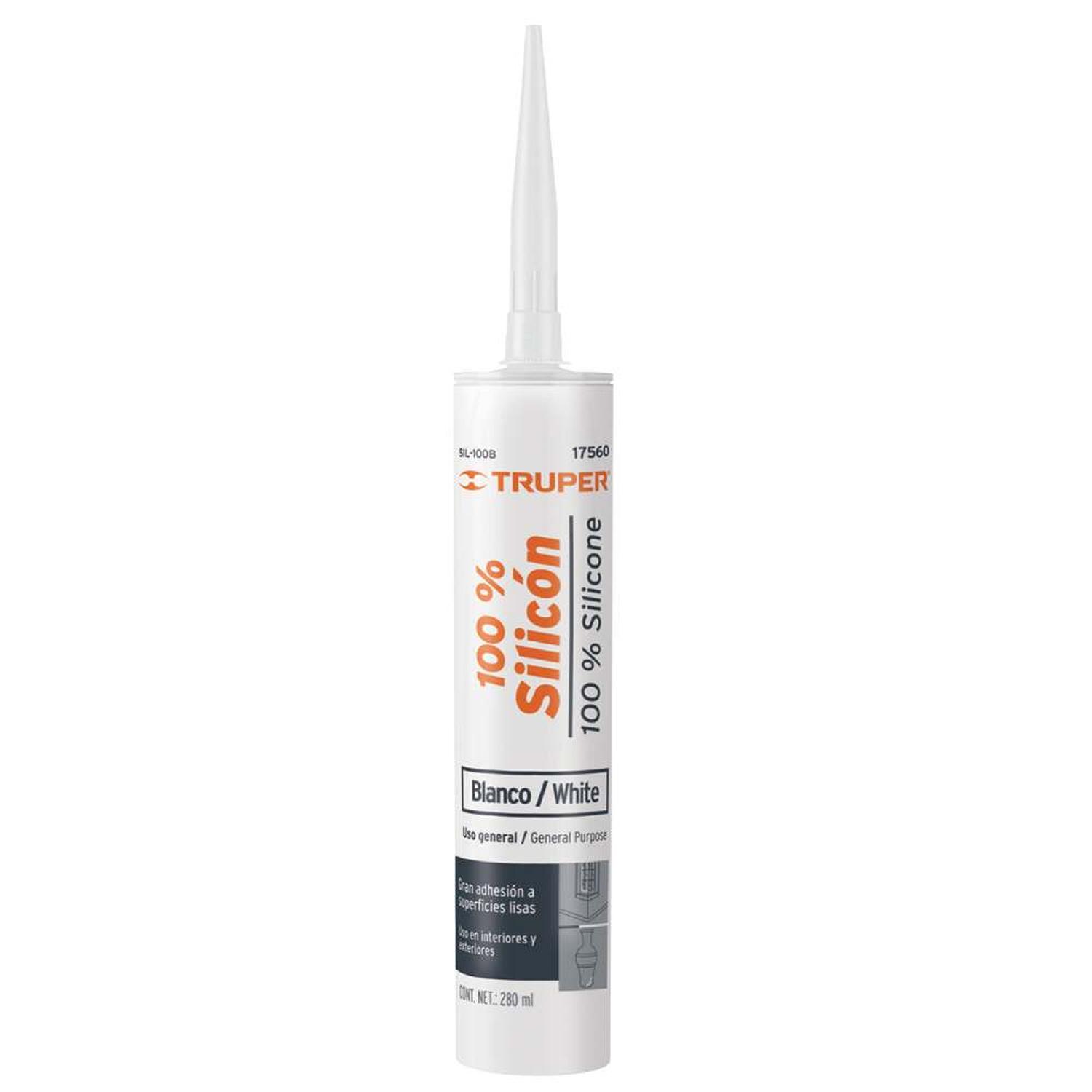 SILICONA BLANCO 280ML PARA VIDRIO, HIERRO Y MADERA TRUPER 17560 - 1