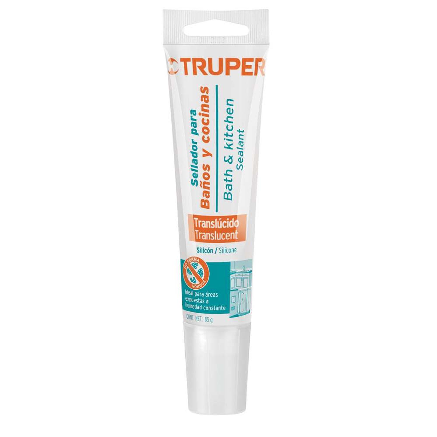 SILICONA TRANSLÚCIDO 85G PARA BAÑOS Y COCINA TRUPER 18567 - 1