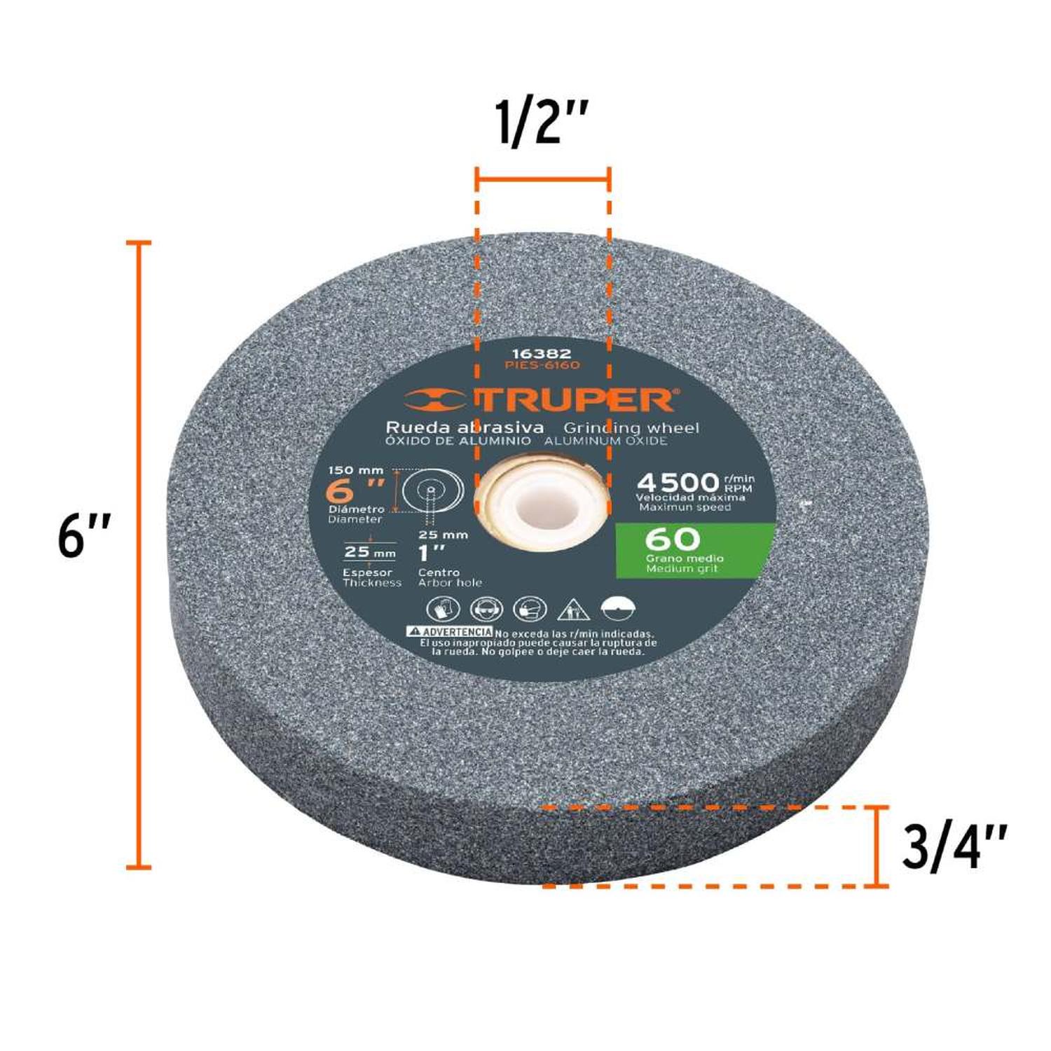 ESMERIL DE BANCO 6' 370W 3450 RPM TRUPER 16142 - 3