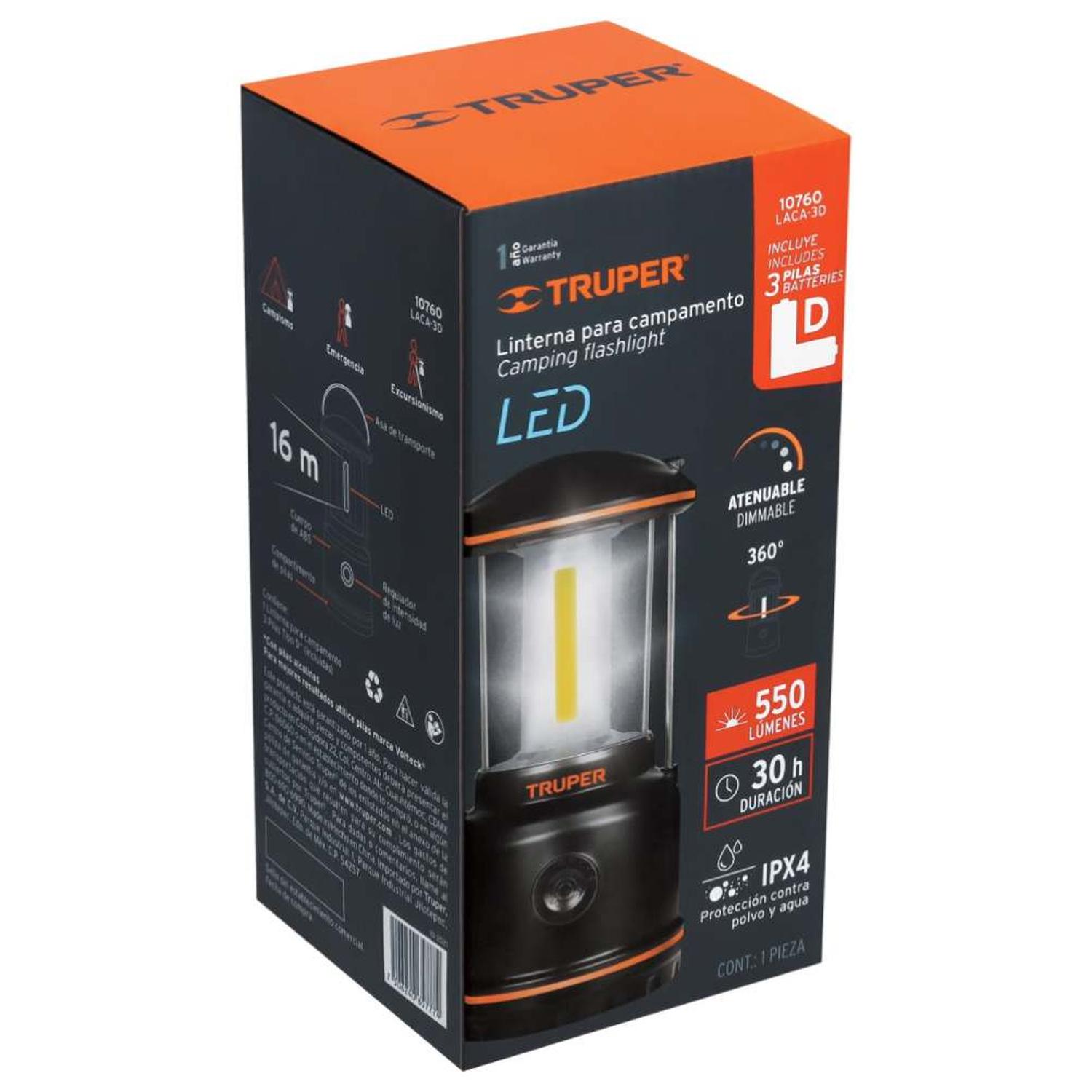 LINTERNA LUZ BLANCA NEUTRA 1 LED 550 LM TRUPER 10760 - 3