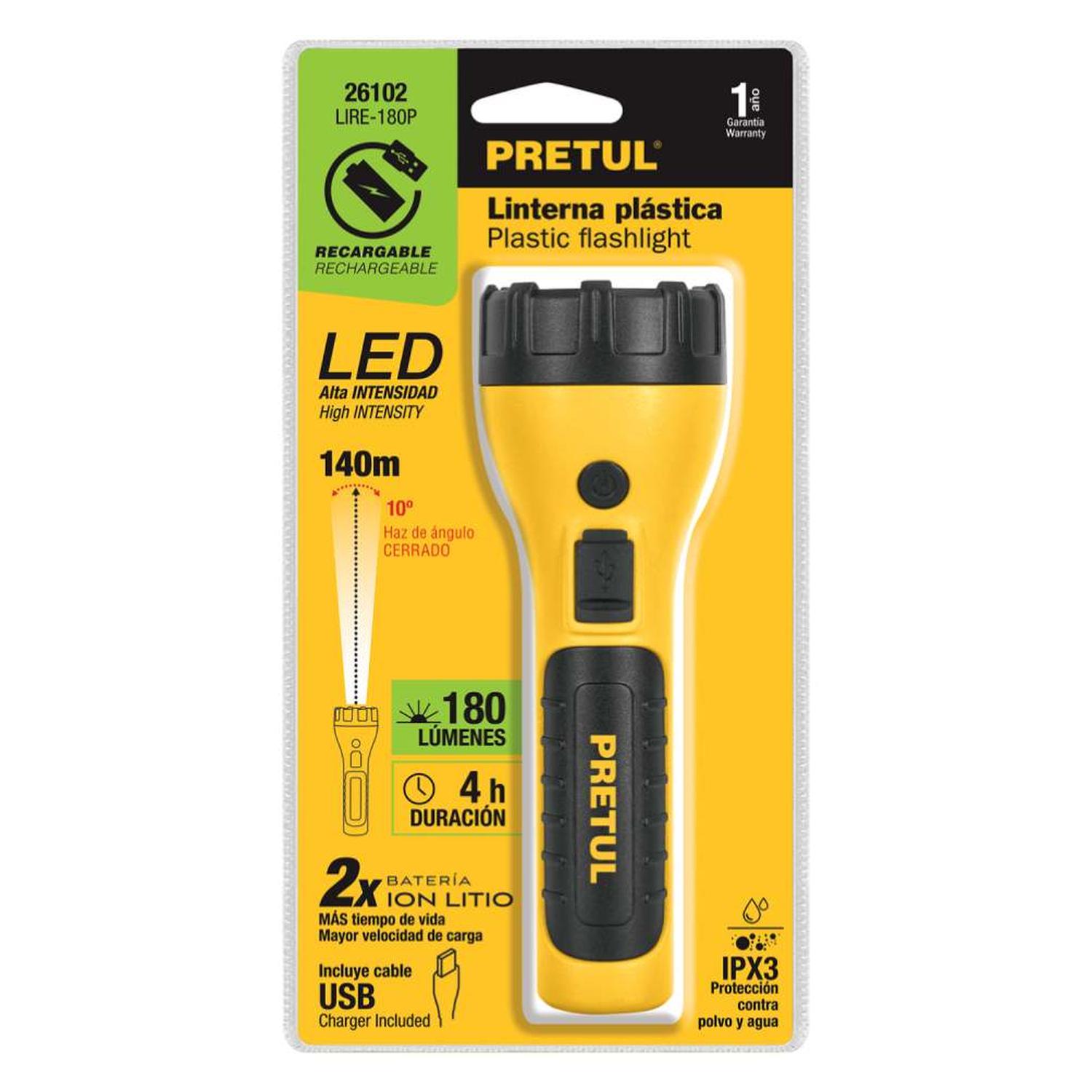LINTERNA LUZ BLANCA NEUTRA 1 LED 180 LM PRETUL 26102 - 3