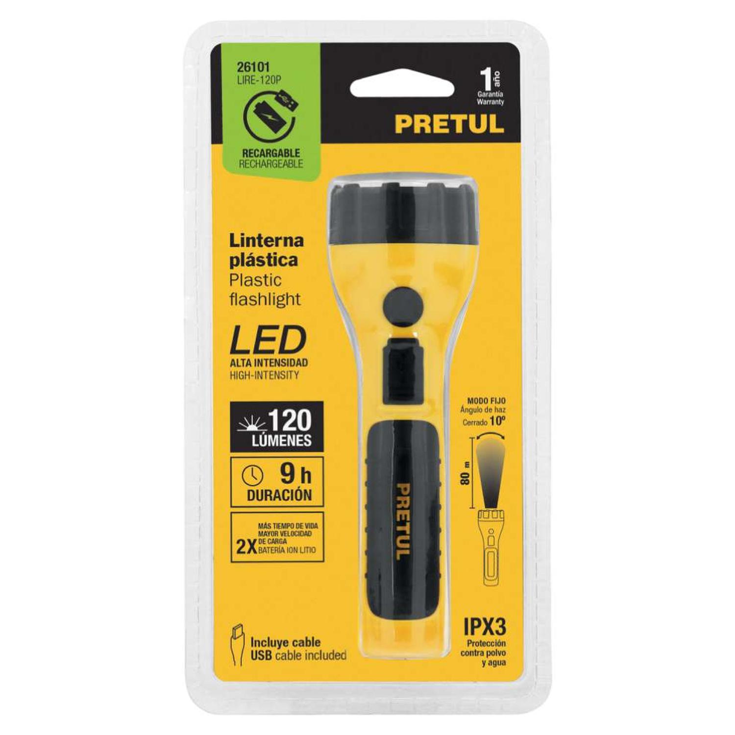 LINTERNA LUZ BLANCA NEUTRA 1 LED 120 LM PRETUL 26101 - 3
