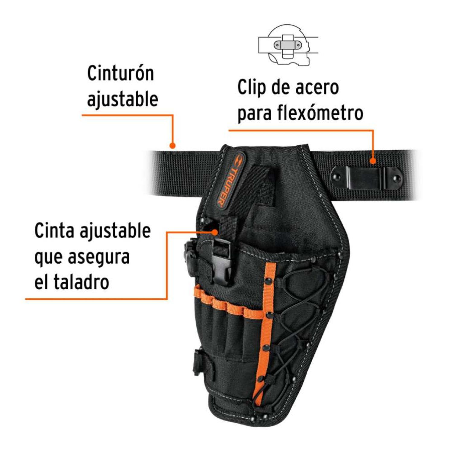 CINTURÓN PORTA TALADRO 3 BOLSILLO TRUPER 19588 - 2