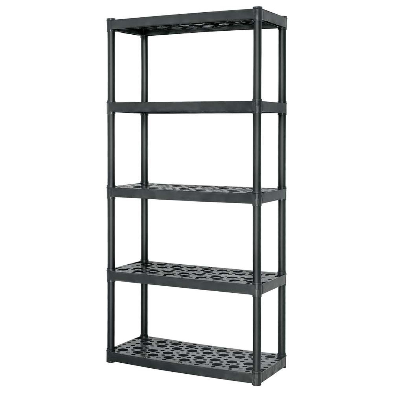 ESTANTE PLASTICO PESADO 5 NIVELES TRUPER 19943 COLOR NEGRO - 1