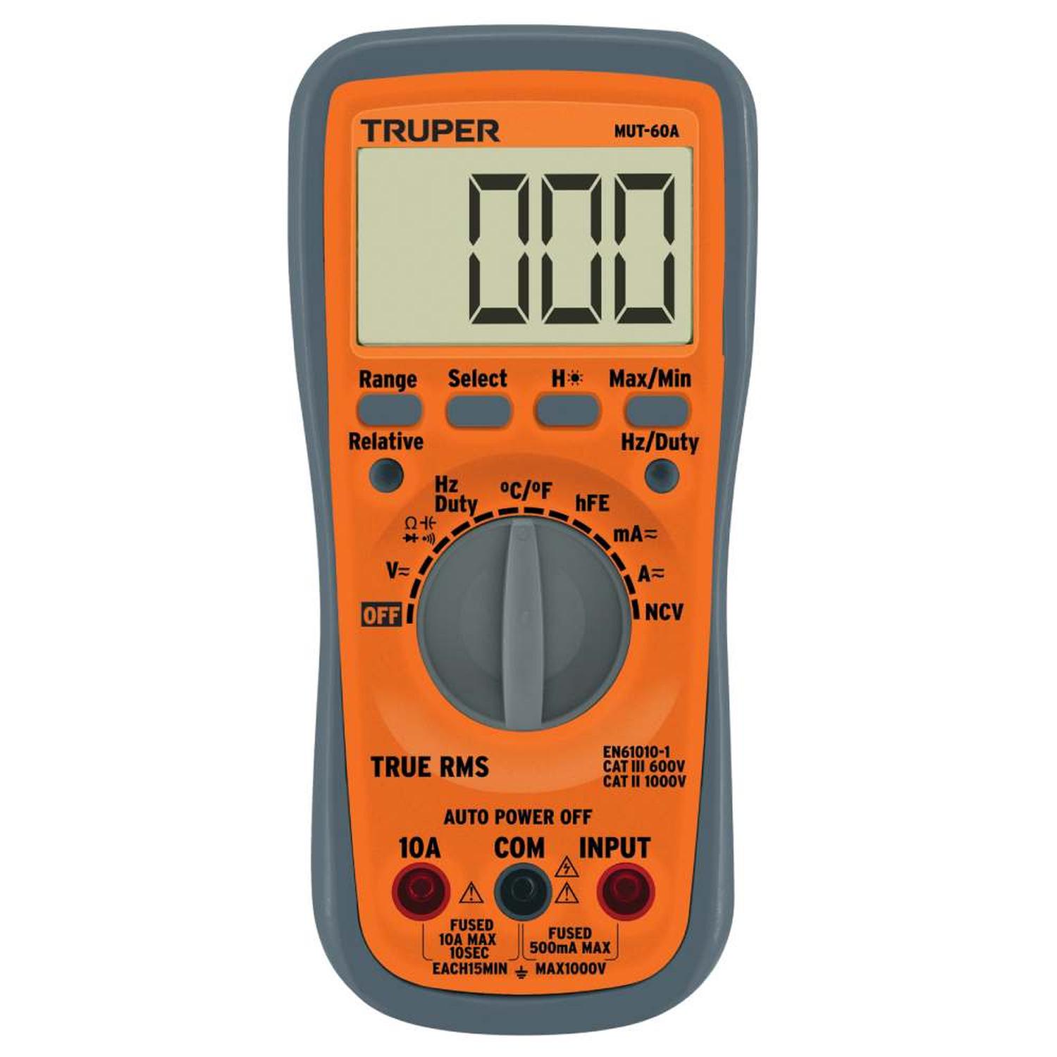 MULTIMETRO DIGITAL + 400 MV - 750 V TRUPER 100362 - 1