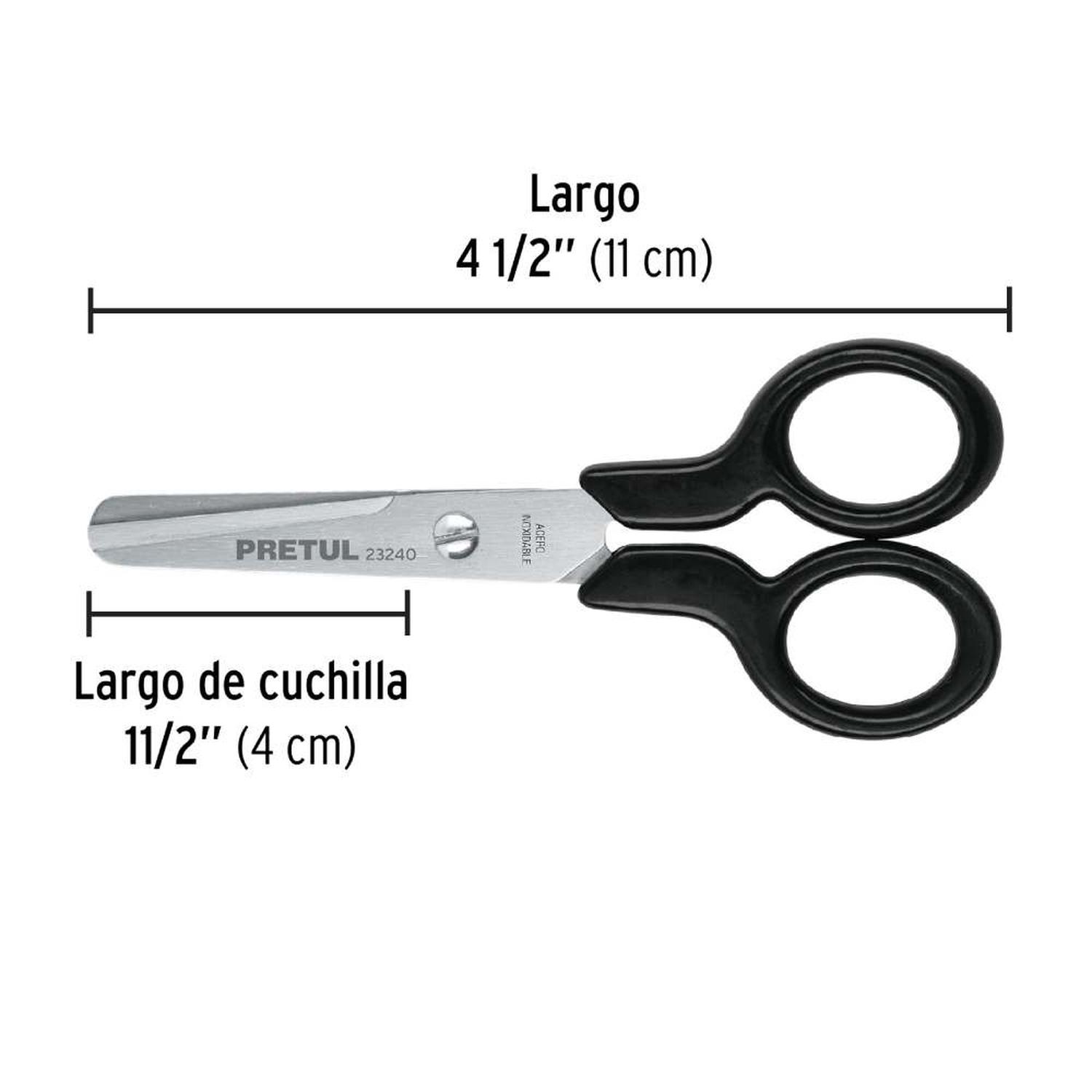 TIJERA PARA ESCOLAR 4 1/2' PRETUL 23240 - 2