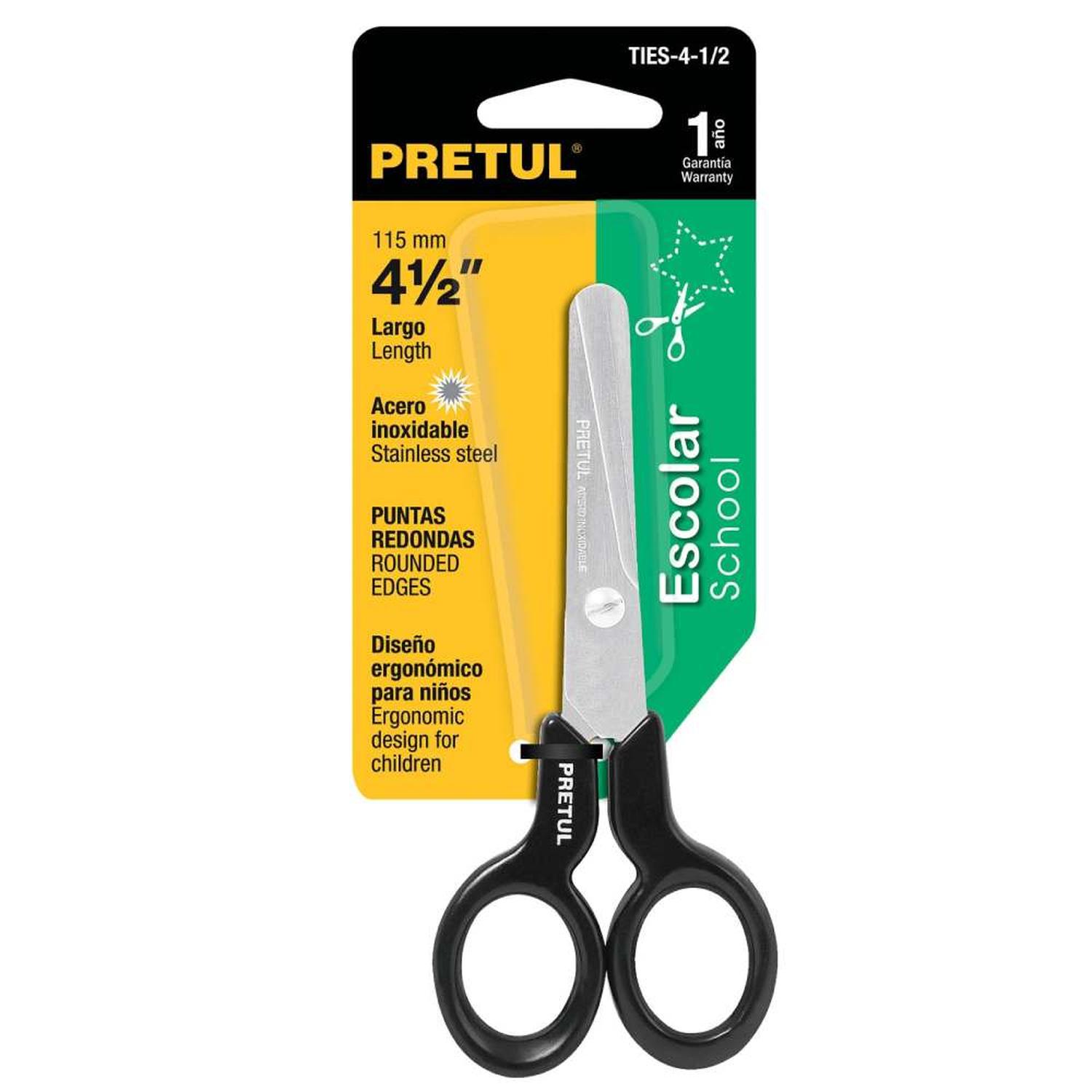 TIJERA PARA ESCOLAR 4 1/2' PRETUL 23240 - 3