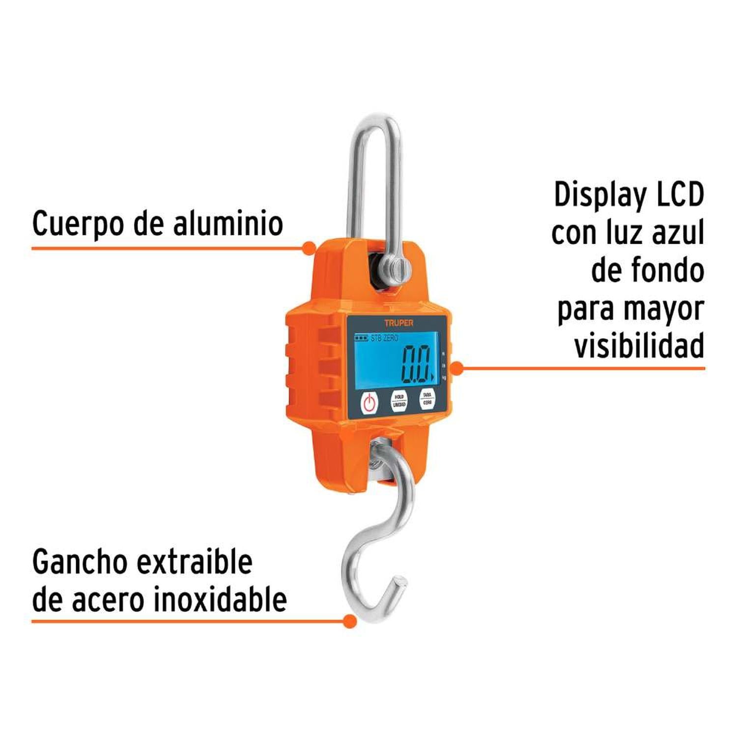 BALANZA ELECTRÓNICA 300 KG TRUPER 100788 - 2