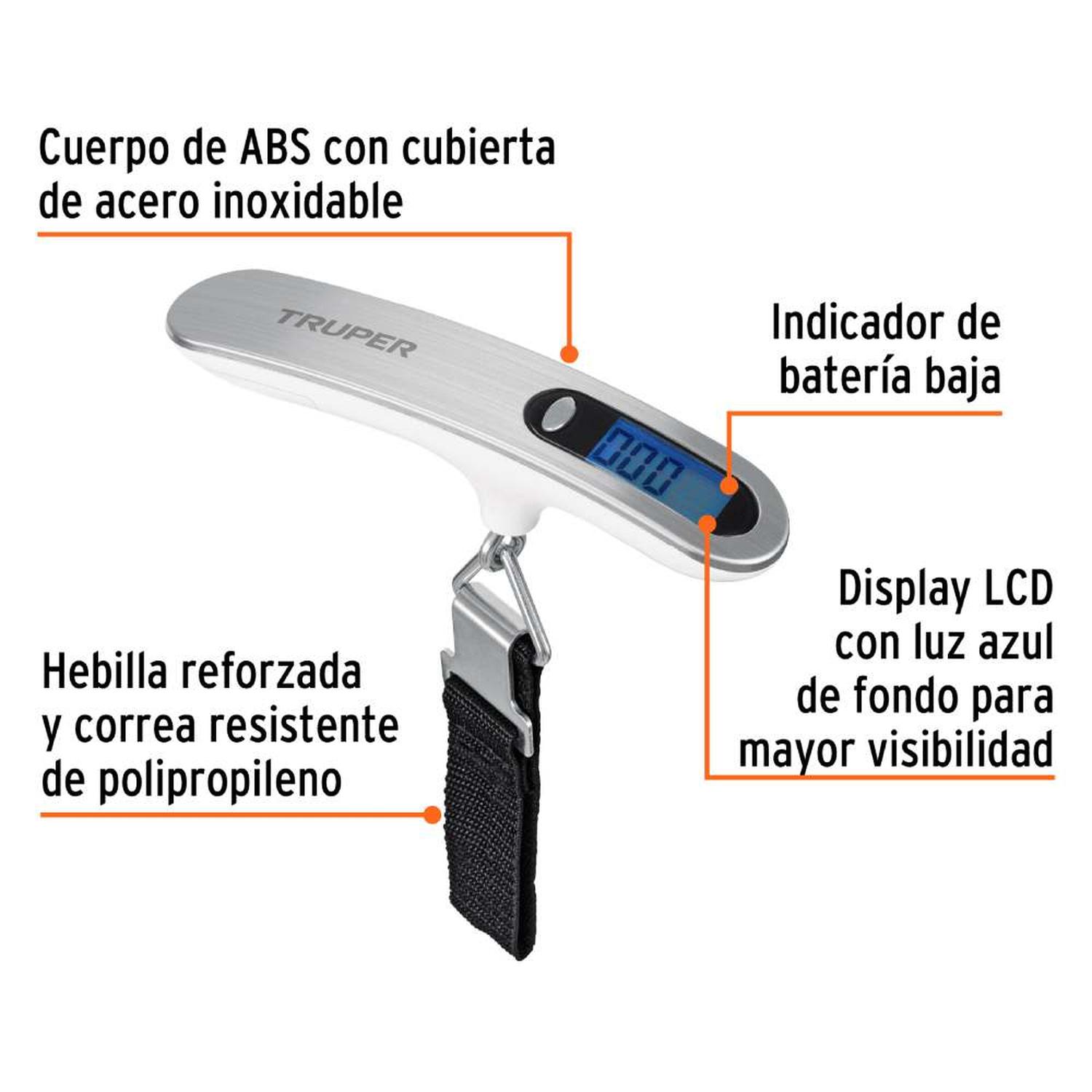 BALANZA ELECTRÓNICA 50 KG TRUPER 100787 - 2