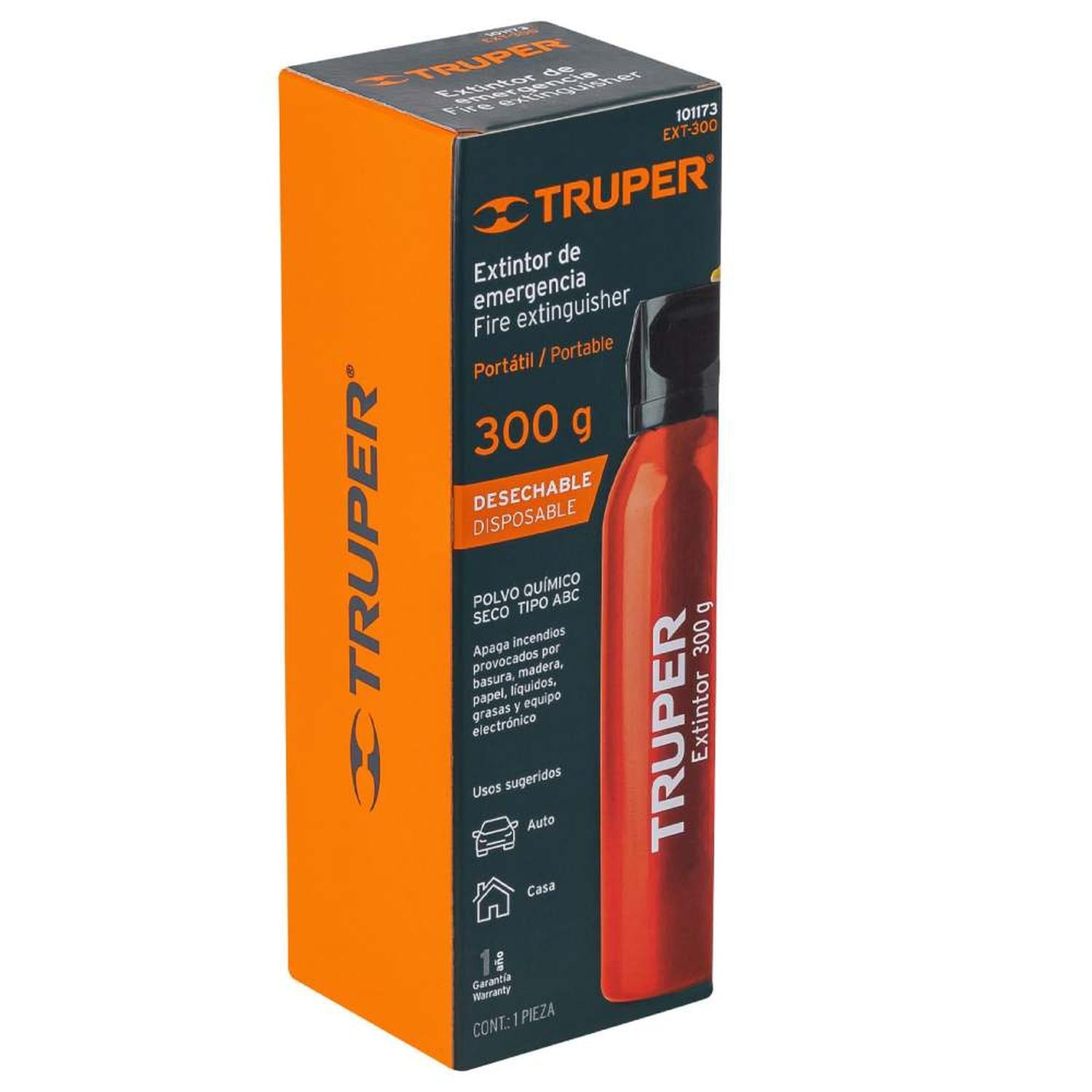 EXTINTOR DESECHABLE ABC 300G TRUPER 101173 - 3