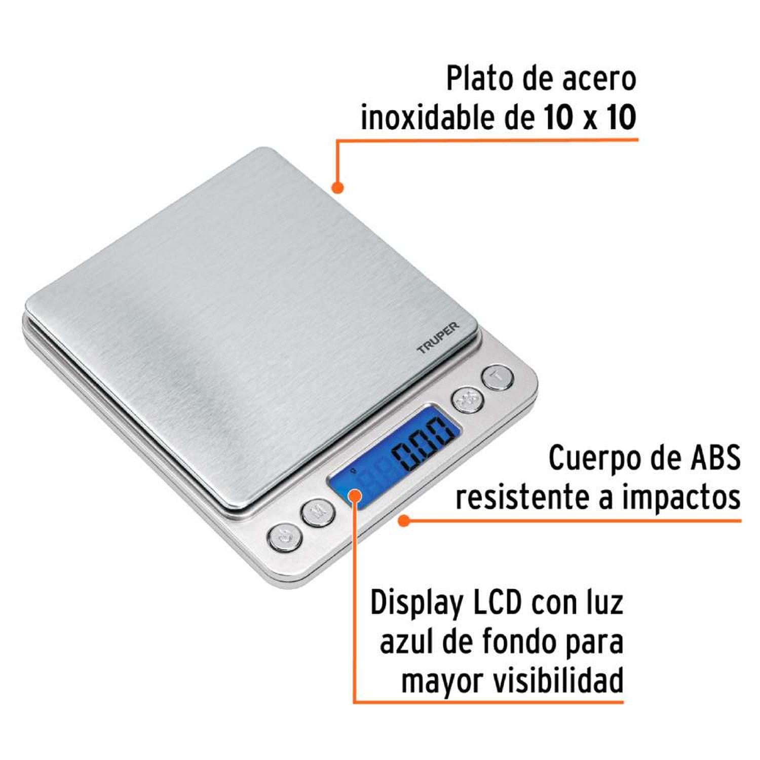 BALANZA ELECTRÓNICA 500 G TRUPER 102316 - 2