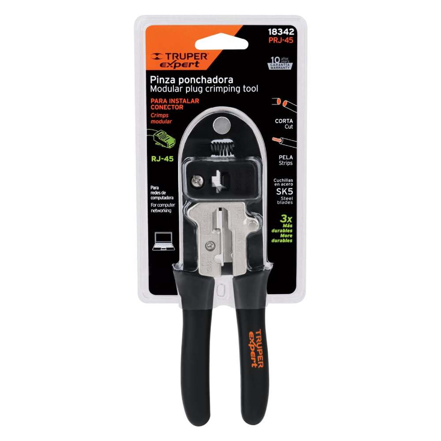 ALICATE PONCHADOR PARA CABLES RJ-45 TRUPER 18342 - 3