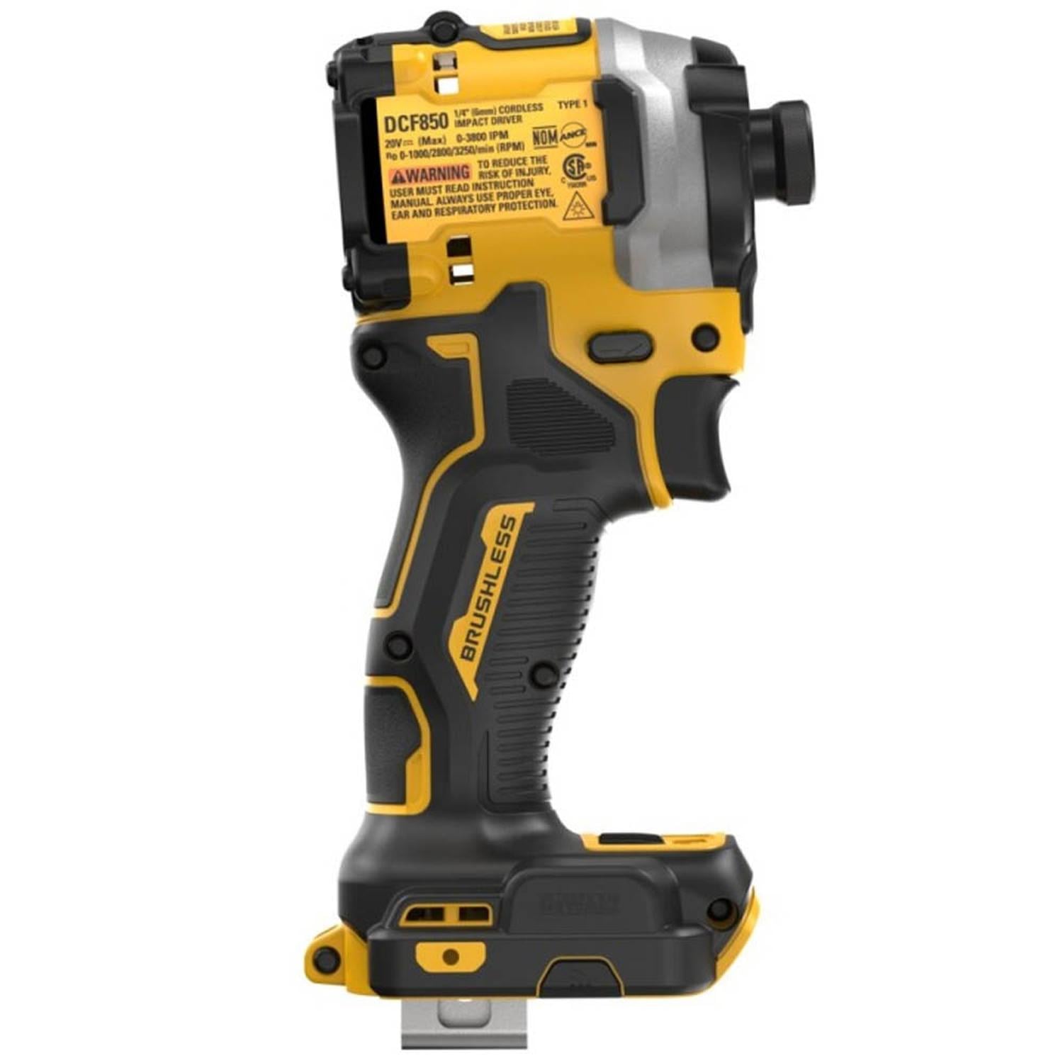 ATORNILLADOR DE IMPACTO 1/4' HEX 20V BRUSHLESS 205NM DEWALT DCF850B - 4