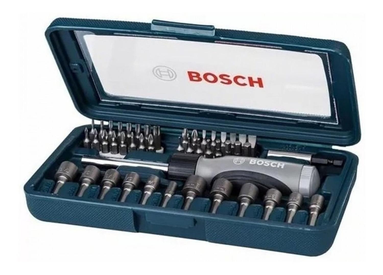 SET 46 PZ. AZUL CON ATORNILLADOR + PUNTAS + DADOS BOSCH - 1