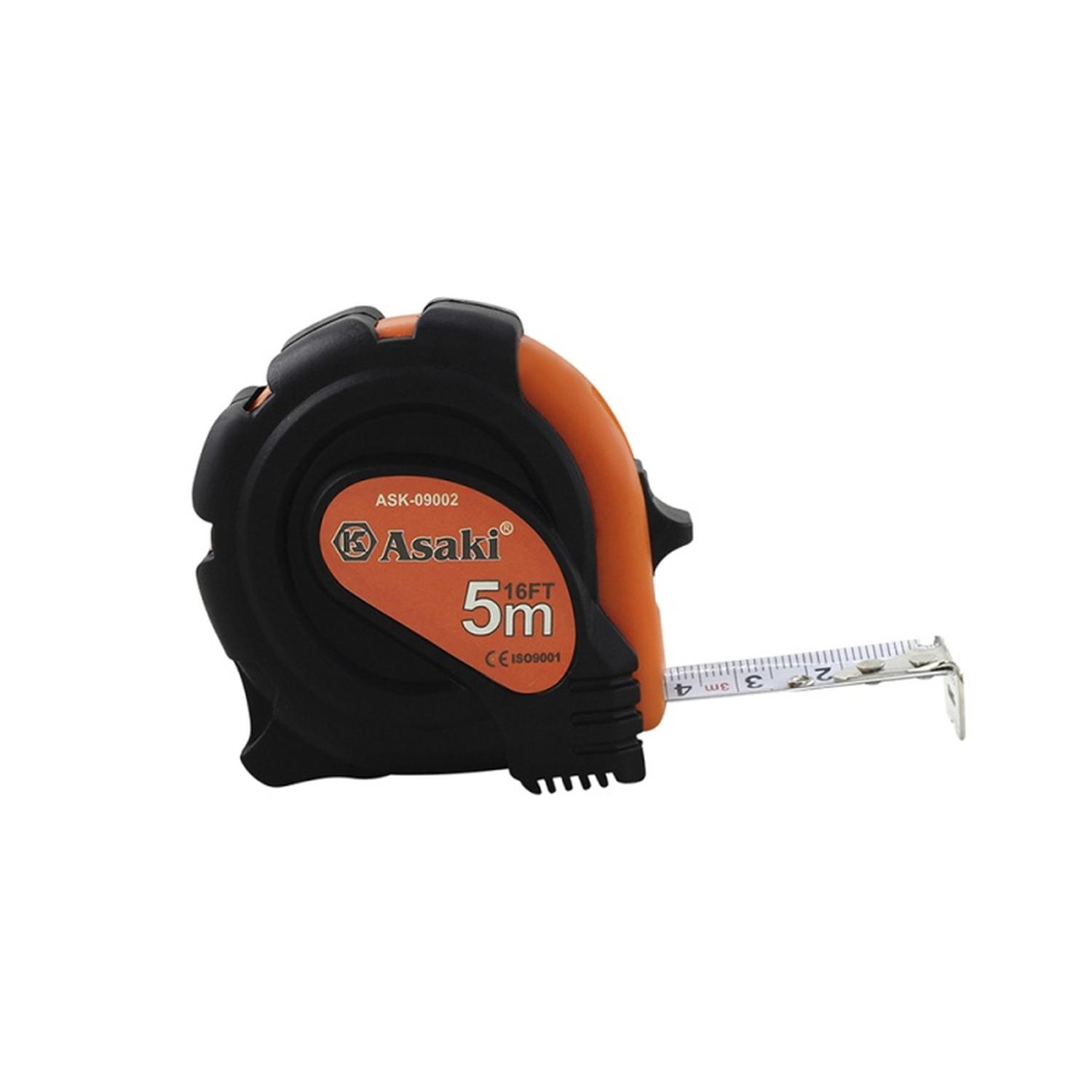 FLEXOMETRO WINCHA CINTA METRICA 19MM X 5M ASAKI ASK09002 - 1