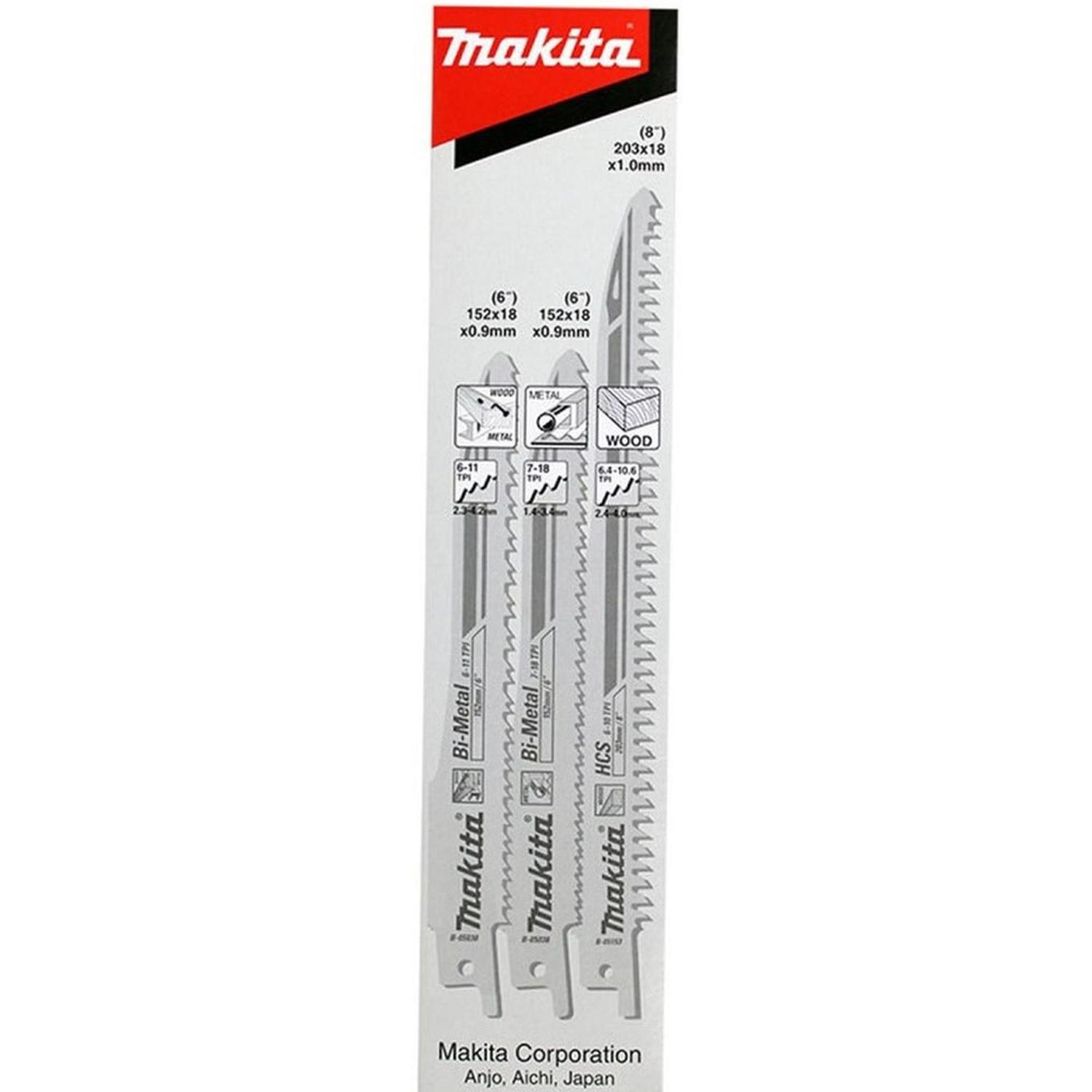 SIERRA DE SABLE SET 3UNID 6 MET, 6 ,8 MAKITA B-13677 - 2