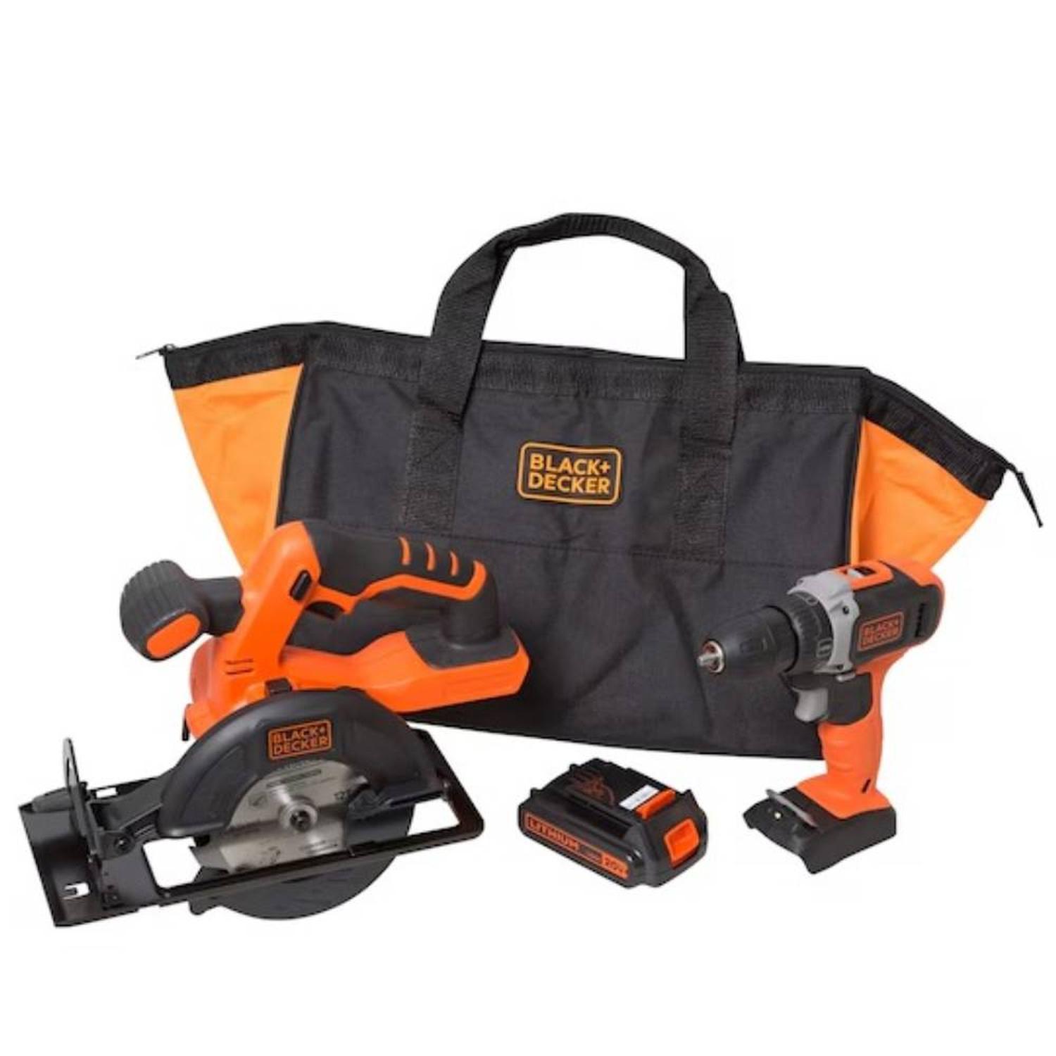 TALADRO ATORNILLADOR + SIERRA CIRCULAR 20V MAX + 1 BAT. Y CARG BLACK Y DECKER BDCD220CS - 1
