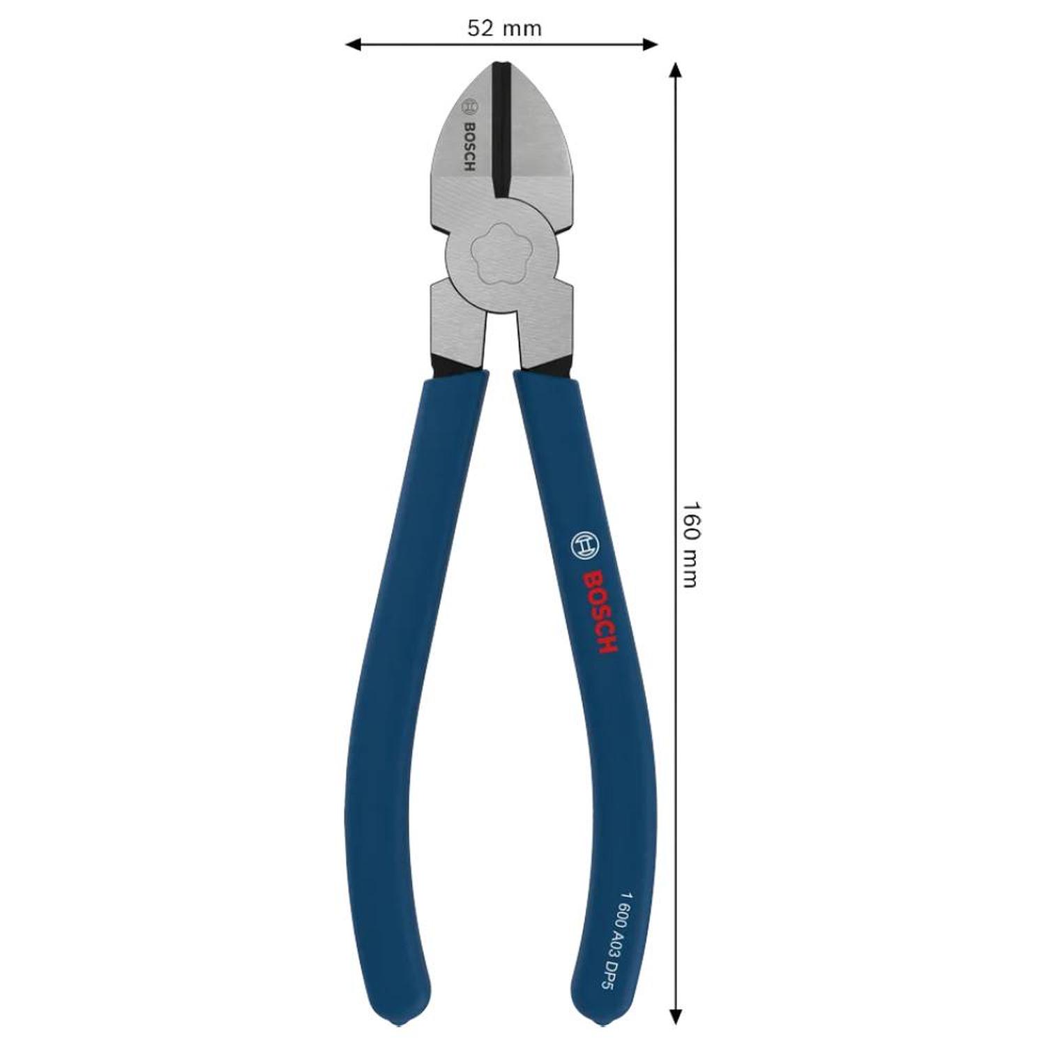ALICATE DE CORTE DIAGONAL 160 MM BOSCH 1600.A03.DN1-000 - 2