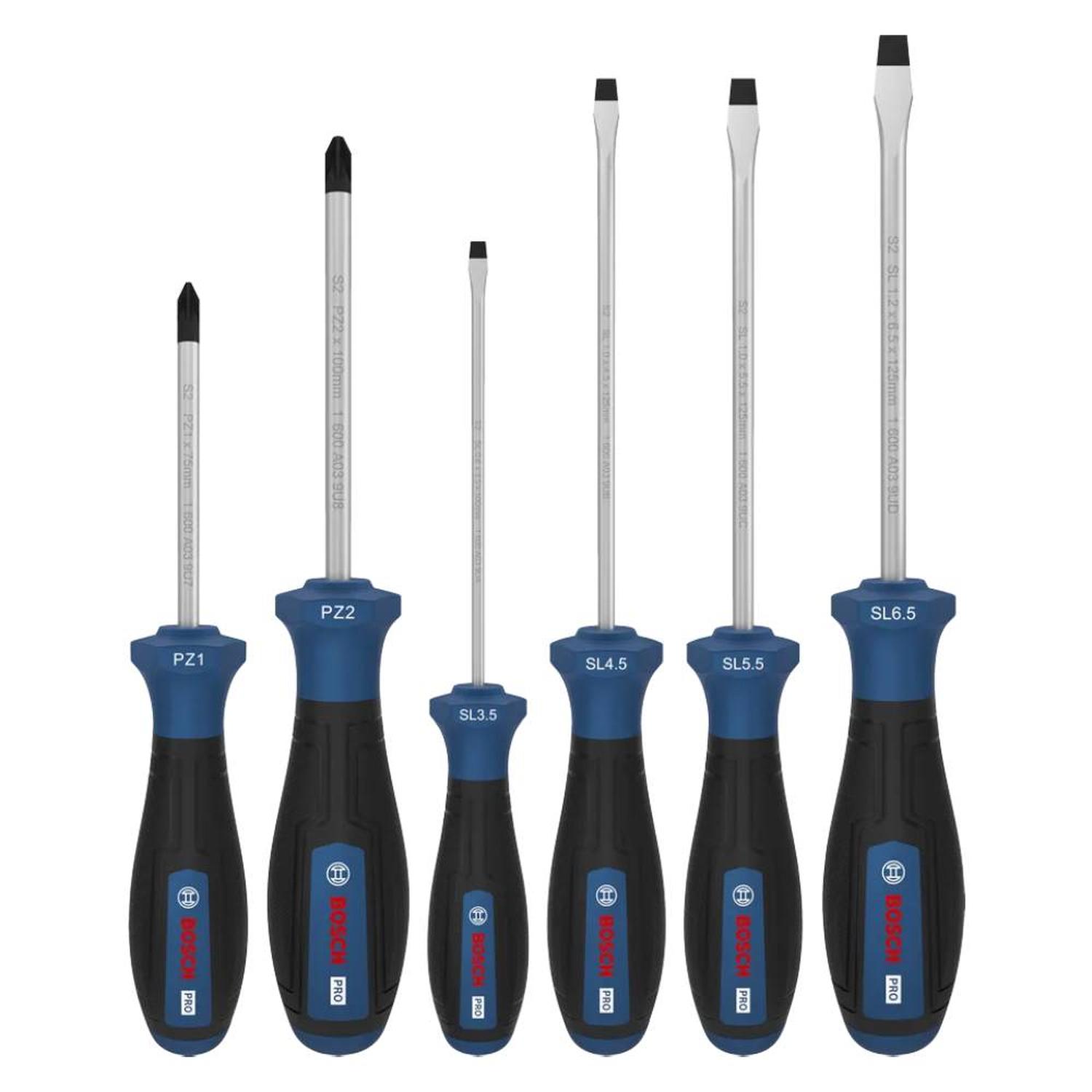 JUEGO DESTORNILLADOR PZ/SL 6PZ BOSCH 1600.A03.HU4-000 - 1