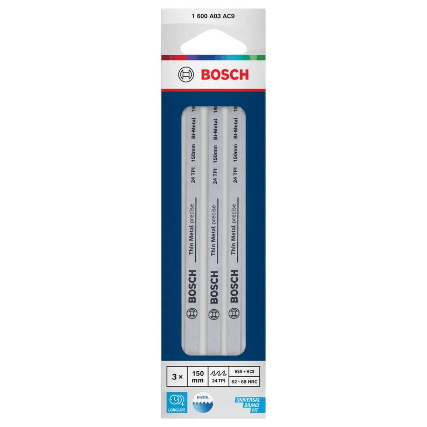 SEGUETA BIMETALICA 150 MM 24 TPI 3 PZ BOSCH 1600.A03.AC9-000 - 3