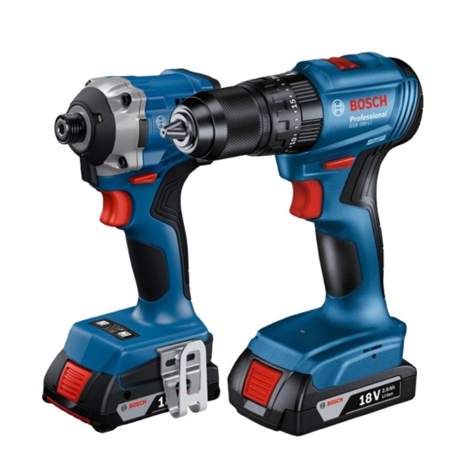 TAL. PERCUTOR 1/2' GSB 185-LI + ATORN DE IMPACTO 1/4' GDR 18V-215 + AMOLADORA ANGULAR 4 1/2' 710W GW - 2