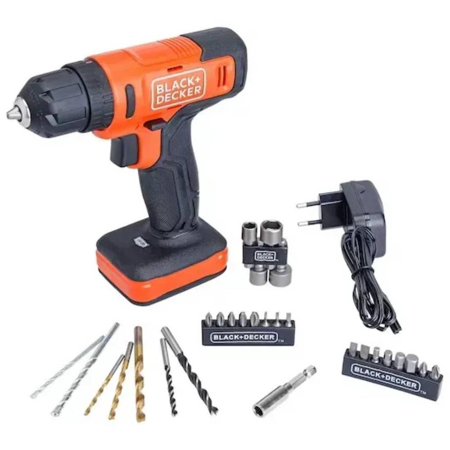 TALADRO PERCUTOR 12V 3/8' 900 RPM + 17 ACCESORIOS + MALETA DE PLASTICO BLACK+DECKER BCD712VHDK-B2 - 2