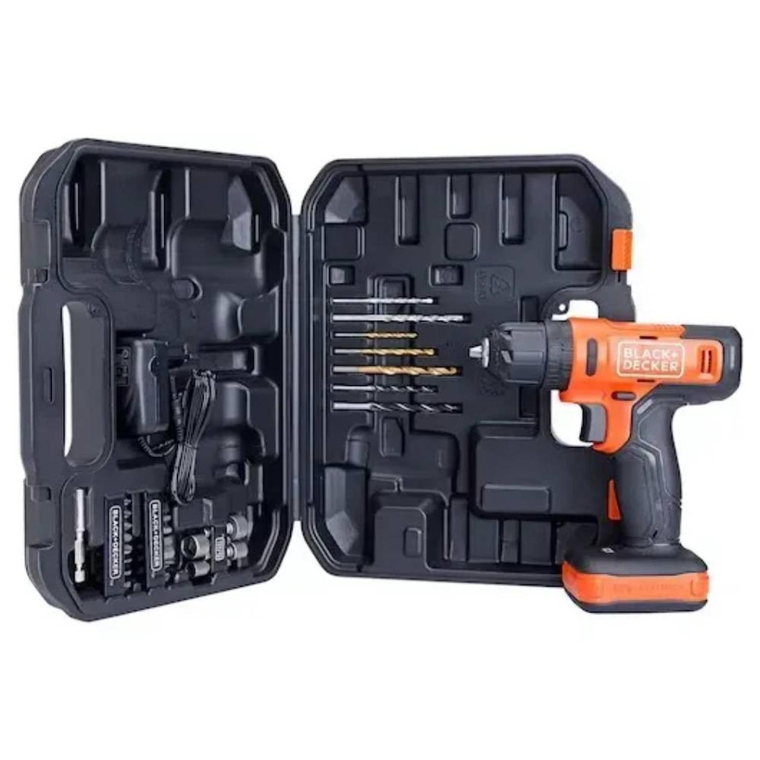 TALADRO PERCUTOR 12V 3/8' 900 RPM + 17 ACCESORIOS + MALETA DE PLASTICO BLACK+DECKER BCD712VHDK-B2 - 5