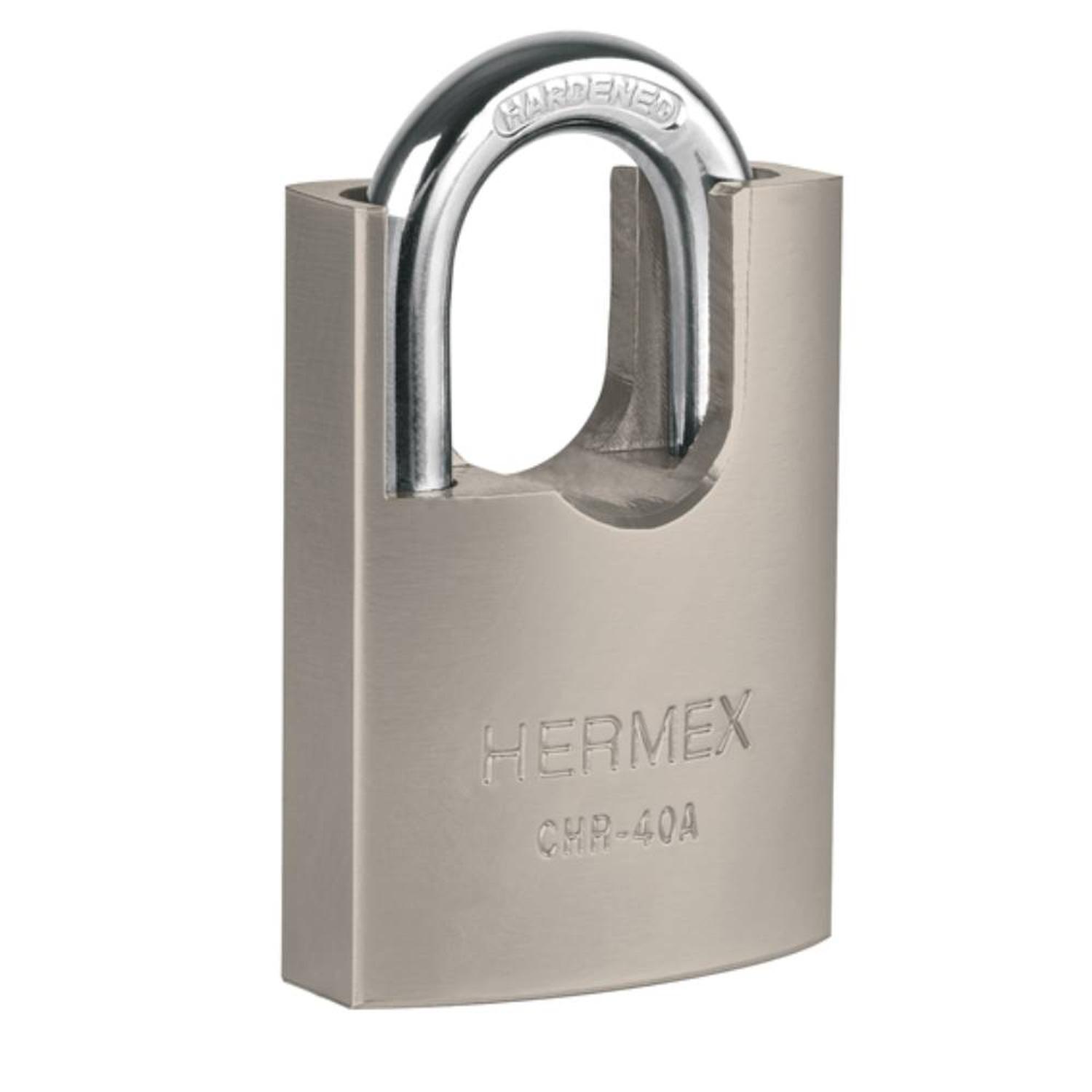 CANDADO DE HIERRO 40 MM ACORAZADO CON LLAVE ANTI-GANZUA NIVEL 5 HERMEX 43312 - 1