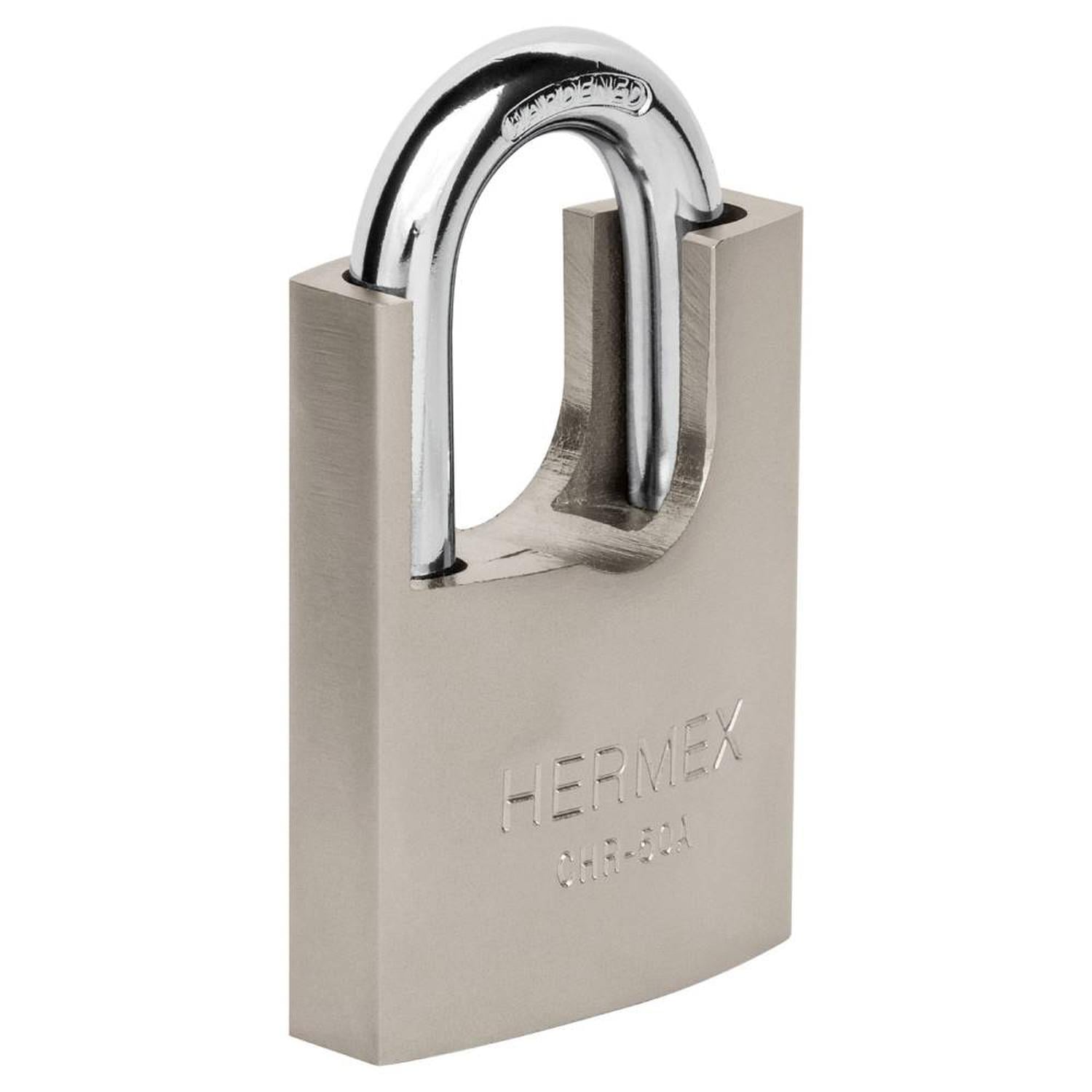 CANDADO DE HIERRO 50 MM ACORAZADO CON LLAVE ANTI-GANZUA NIVEL 6 HERMEX 43313 - 1