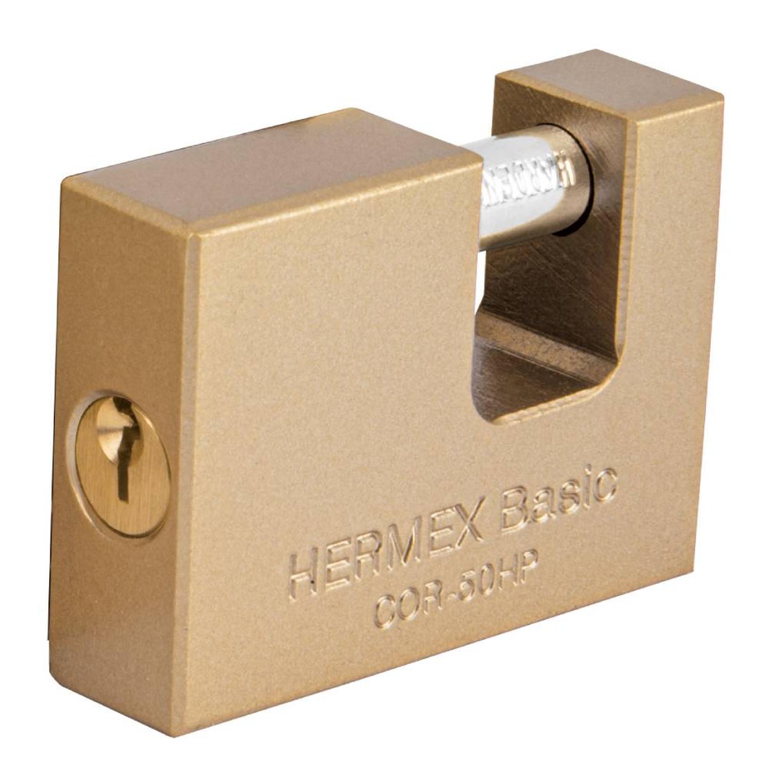 CANDADO DE HIERRO 50MM ANTIPALANCA CON LLAVE TRADICIONAL NIVEL 3 HERMEX 22515 - 1