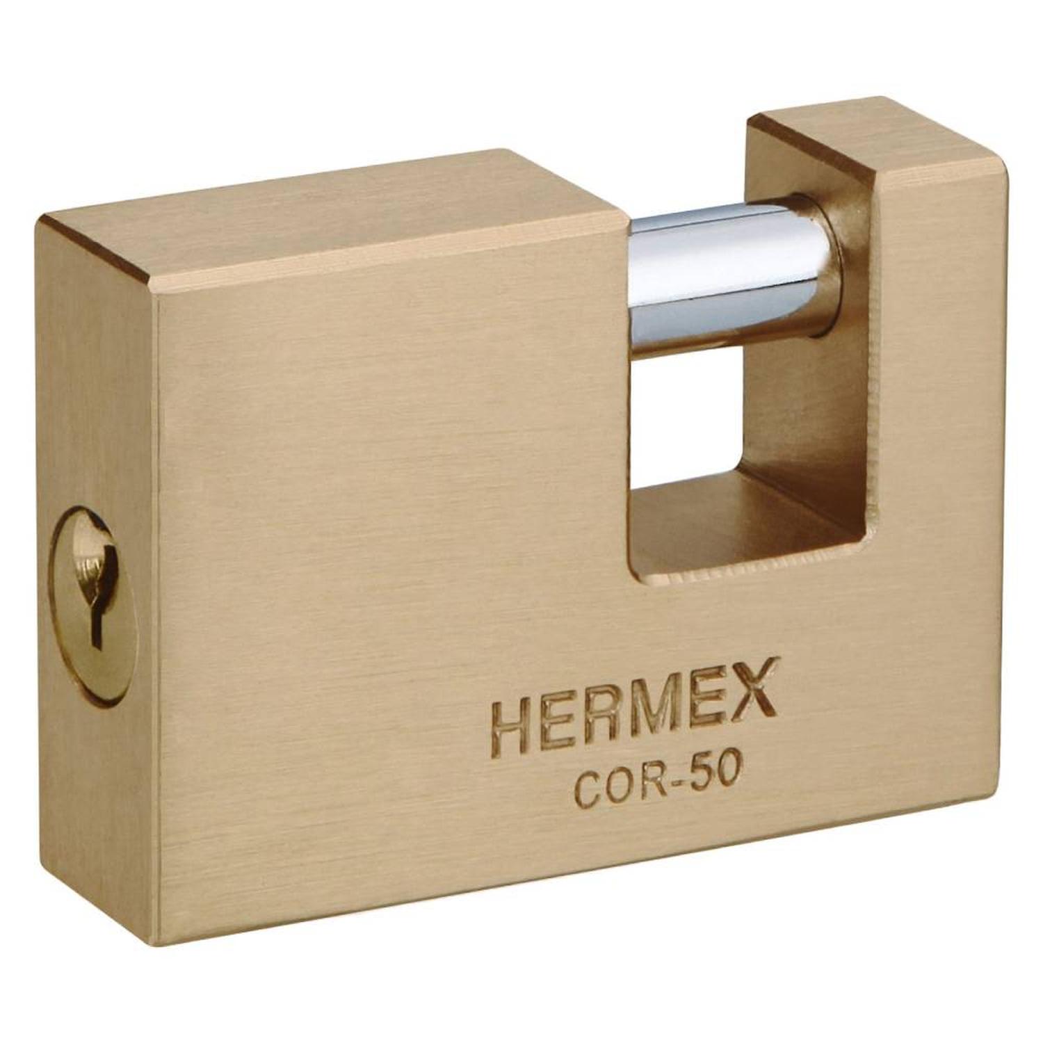 CANDADO DE HIERRO 50MM ANTIPALANCA CON LLAVE TRADICIONAL NIVEL 7 HERMEX 43355 - 1