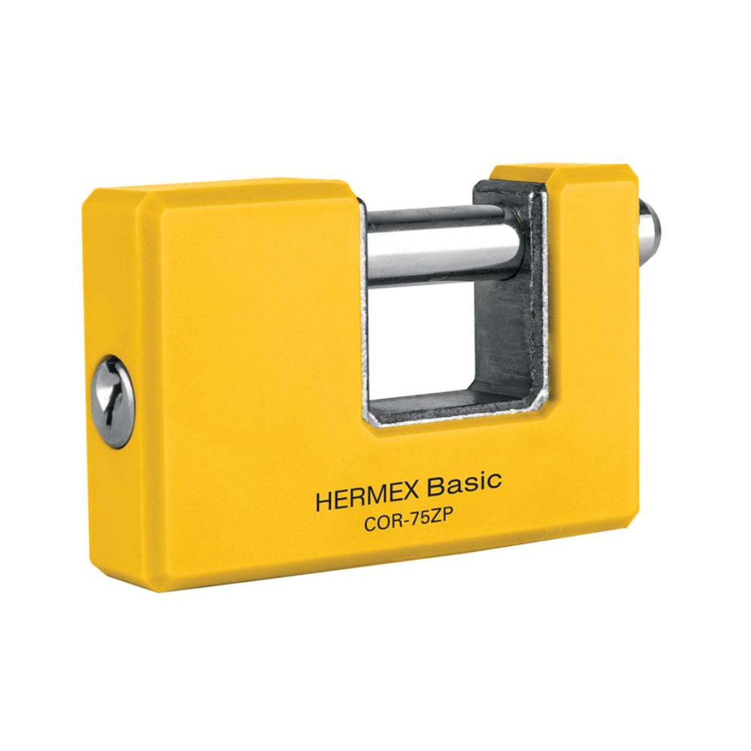 CANDADO METALICO RECUBRIMIENTO ABS 75 MM ANTIPALANCA CON LLAVE TRADICIONAL NIVEL 5 HERMEX 23524 - 1