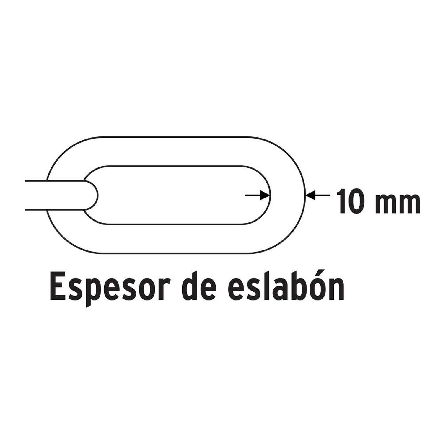 CANDADO CON CADENA FORRADA 10MM X 1M + LLAVE TIPO AUTOMOTRIZ HERMEX 49621 - 5